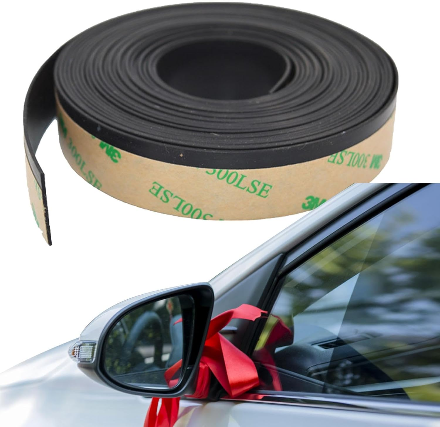 Car Window Weather Stripping | /13.12Ft Automotive Window Sealing Strip,Self-Adhesive Auto Rubber Weather Draft Seal Strip /13.12Ft