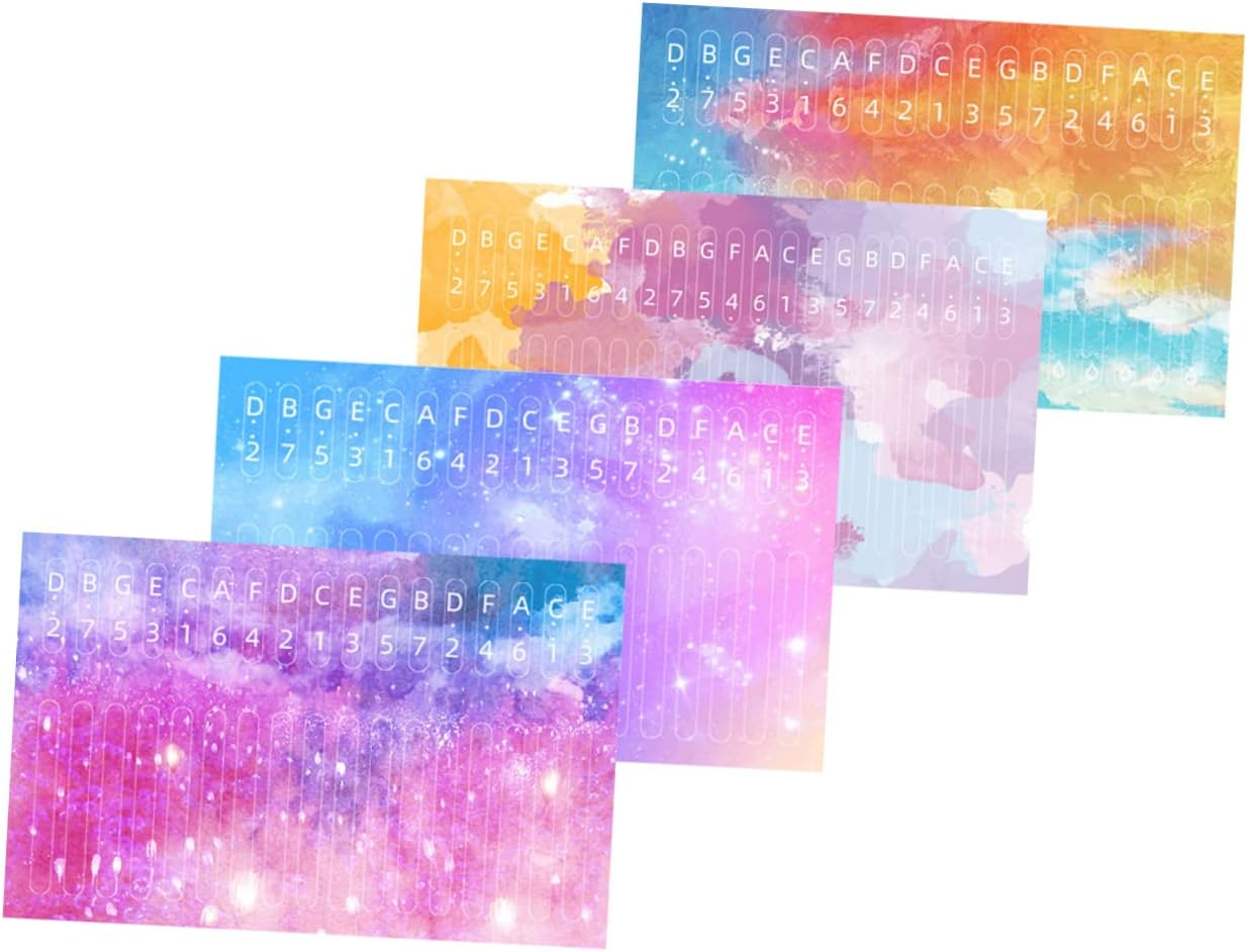 SUPVOX 4Pcs Kalimba Piano Note Stickers Musical Scale Sticker for Beginner Learner Key Kalimba Notes image number 4