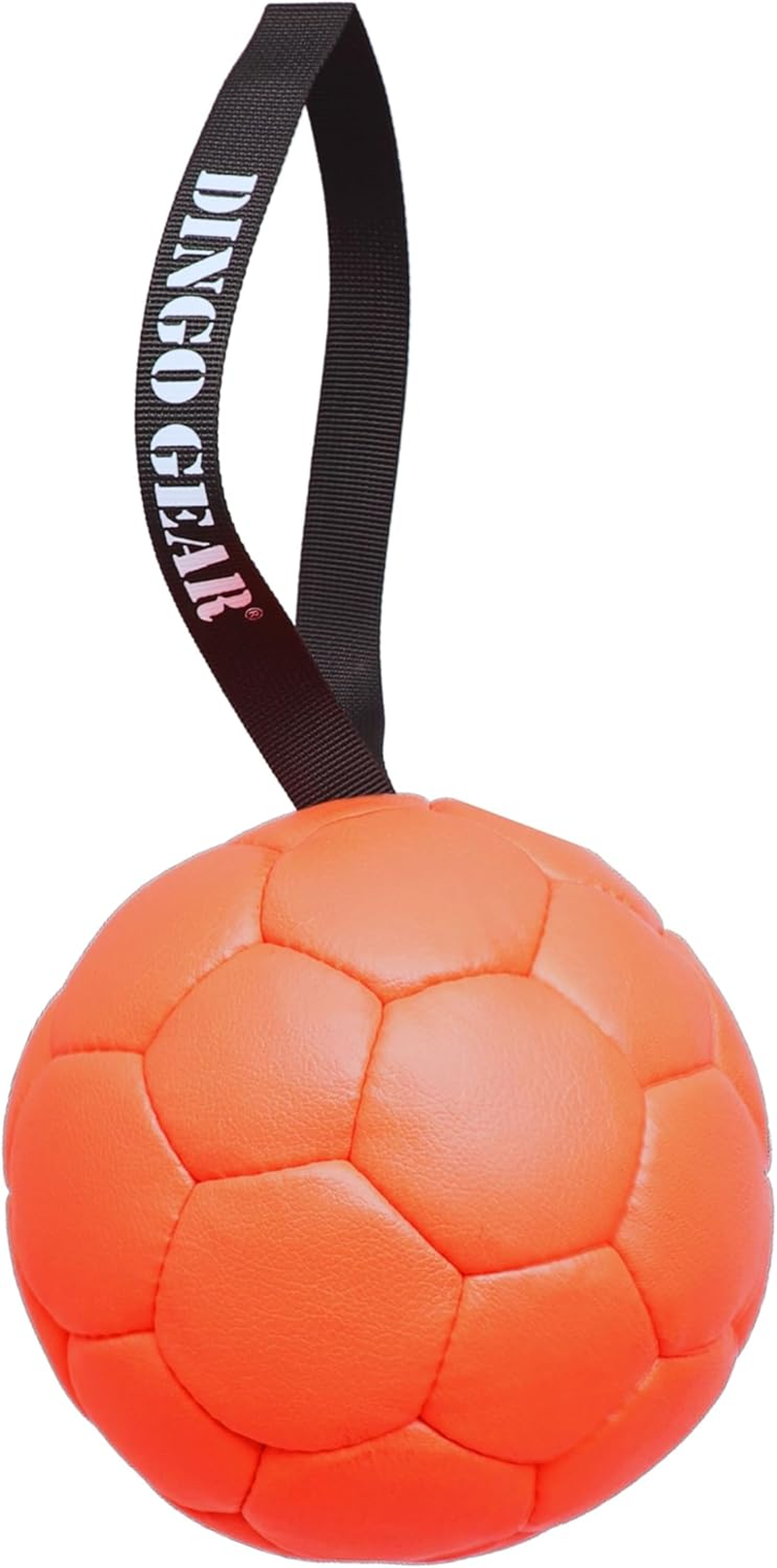Dingo Gear Ball with Loop Filled Full Ball Made of Eco Leather Diameter of 18 Cm Dog Toy Training Ball Dog Training Fun for Dogs Orange S02698 image number 7