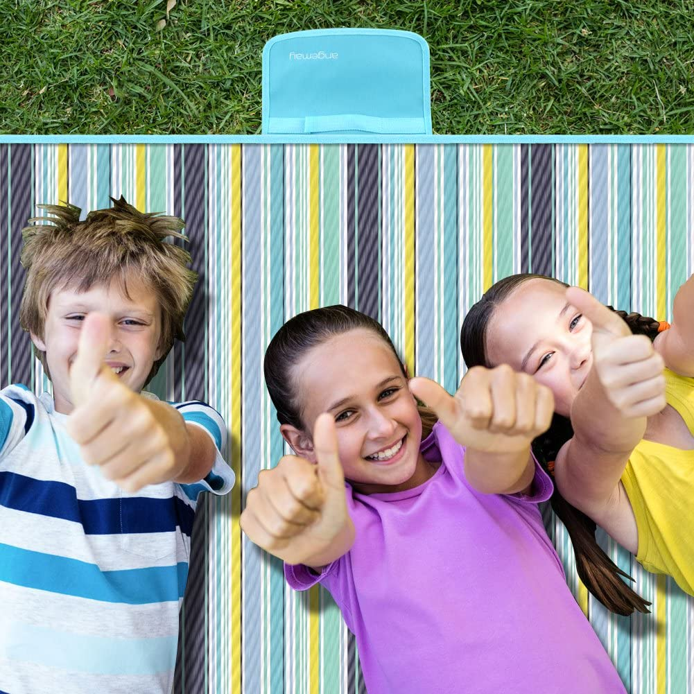 Angemay Outdoor & Picnic Blanket Extra Large Sand Proof and Waterproof Portable Beach Mat for Camping Hiking Festivals image number 5