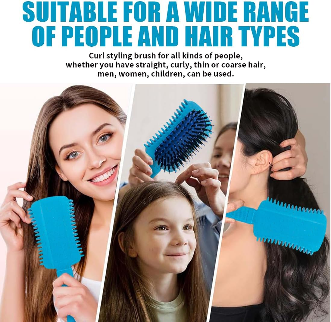 JAWUZ Curl Defining Brush, 2025 Improved Curly Hair Brush, Hair Brush Curls, Versatile Curling Brush, Curl Brush for Women, Curly Hair, Hair Care (Blue) image number 1