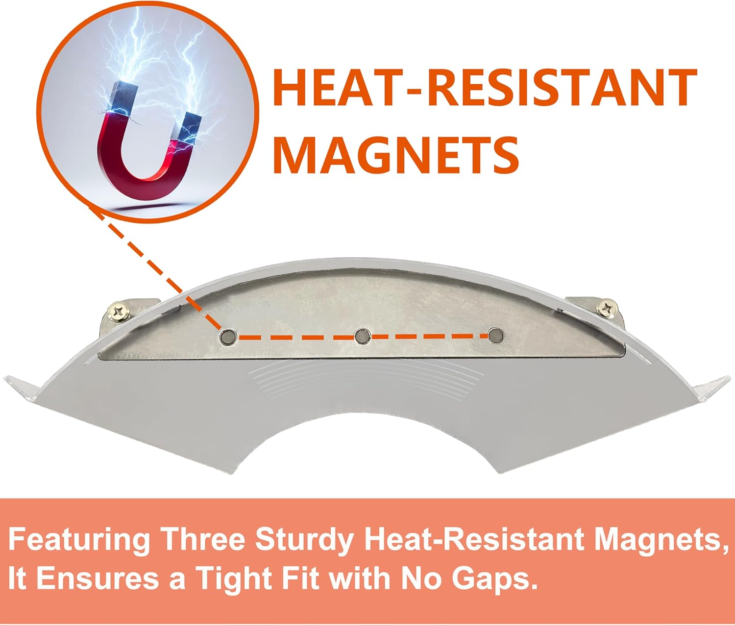 Vencino Heat Deflector Modification for Pit Boss: Improved Grate Temperatures with Magnetic Heat Air Gap Plate - Heavy-Duty Steel, Less Fly Pellet Dust, Accurate Temperature Probing image number 3