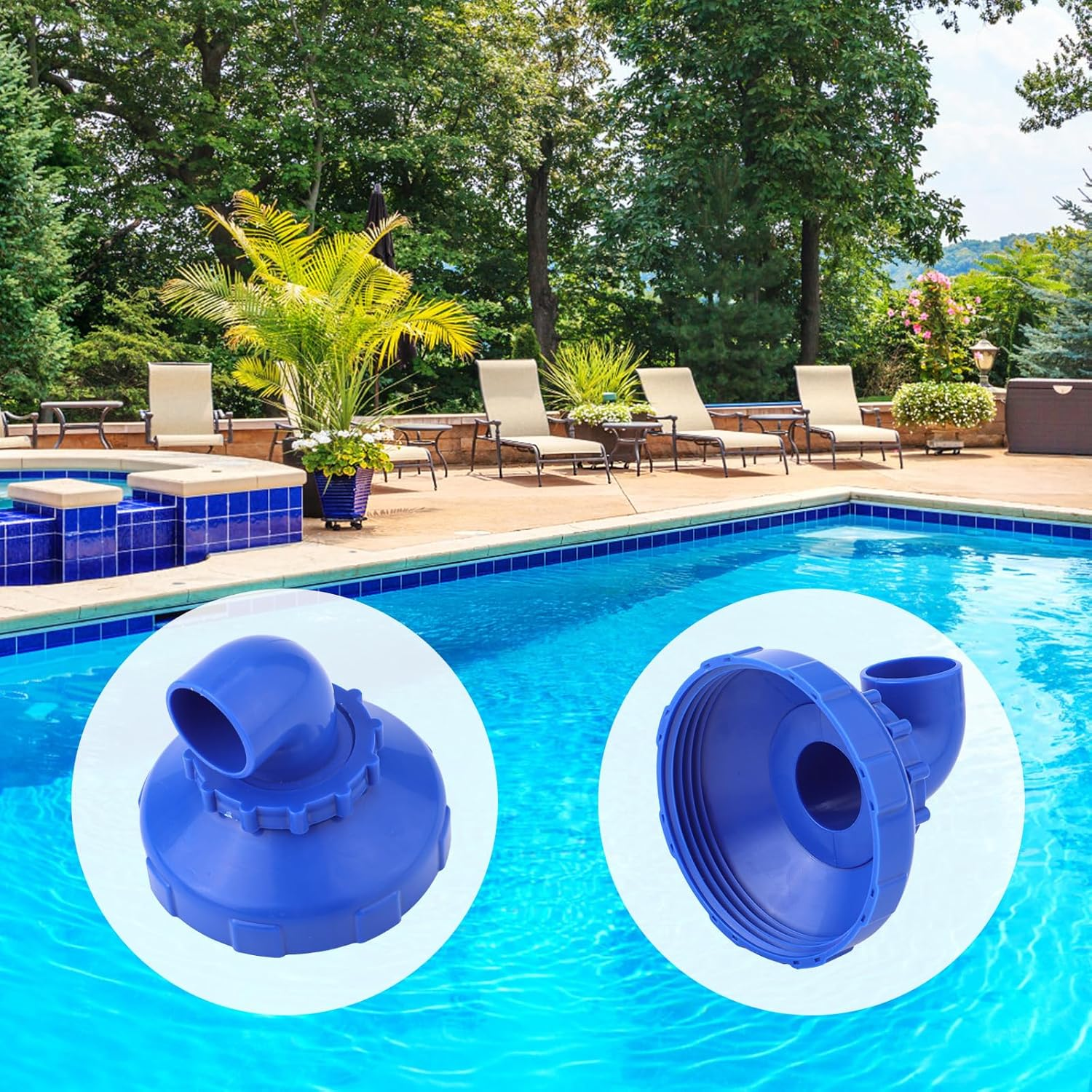 Pool Jet Nozzle, 360&deg;Swivel Rotatable Pool Inlet Nozzle Fitting Swimming Pool Return Jet Replacement Part for Intex Swimming Pool Spa Spout Accessories image number 2