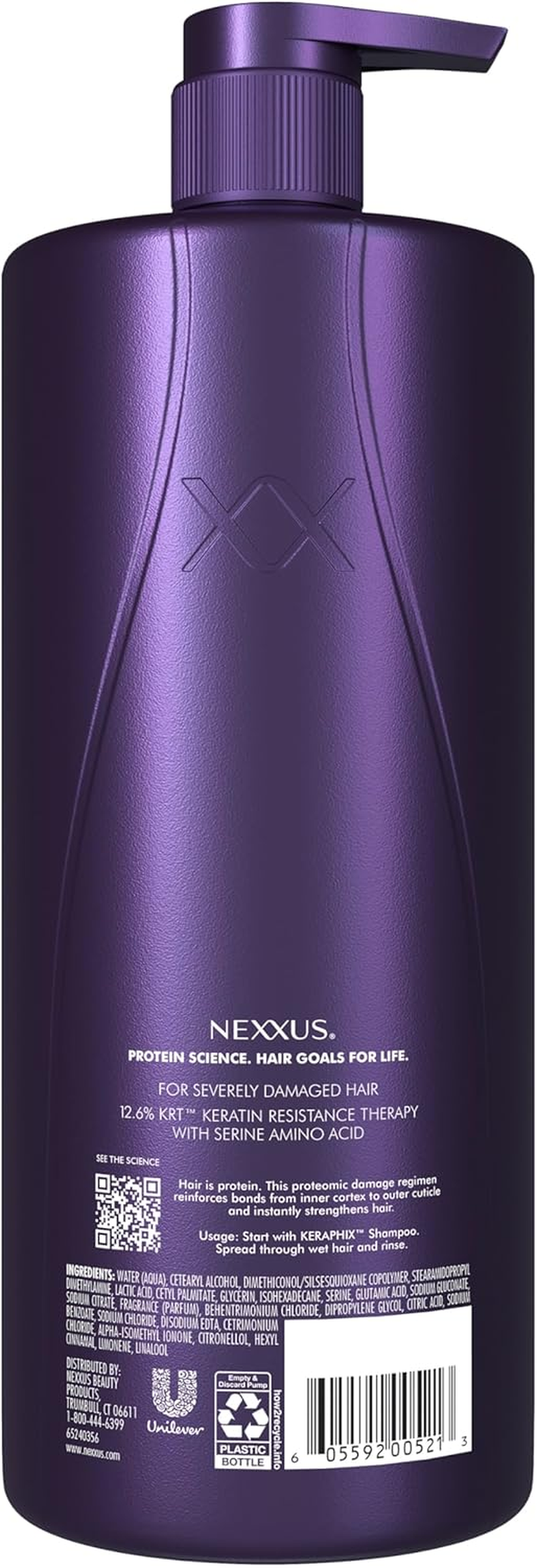 Nexxus Keraphix Proteinfusion Conditioner with Keratin Protein and Black Rice Conditioner for Damaged Hair 33.8 Oz