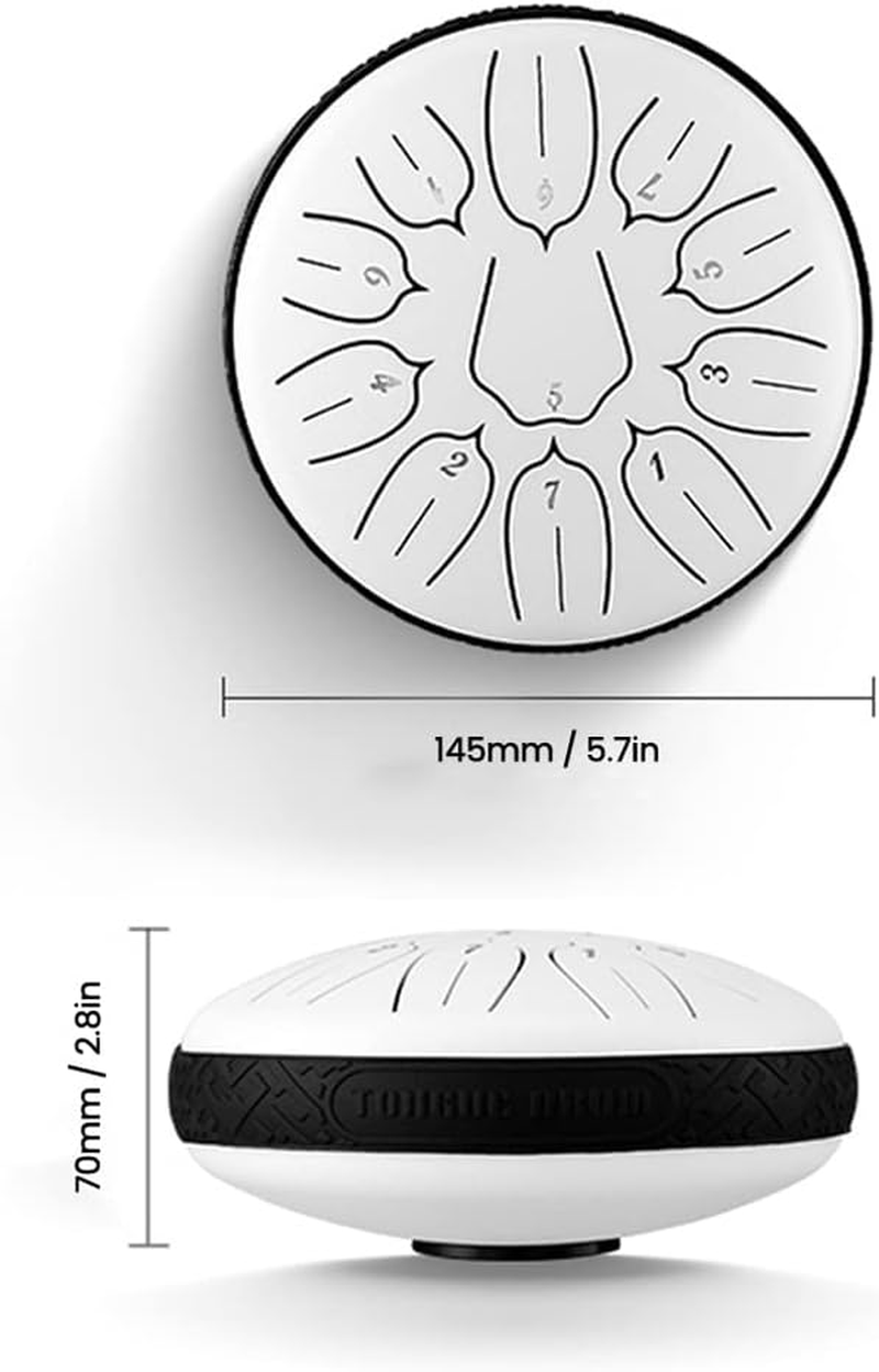 Yasao 6 Inch 11-Tone Steel Tongue Drum Hand Pan Drums with Drumsticks Percussion Musical Instruments image number 3