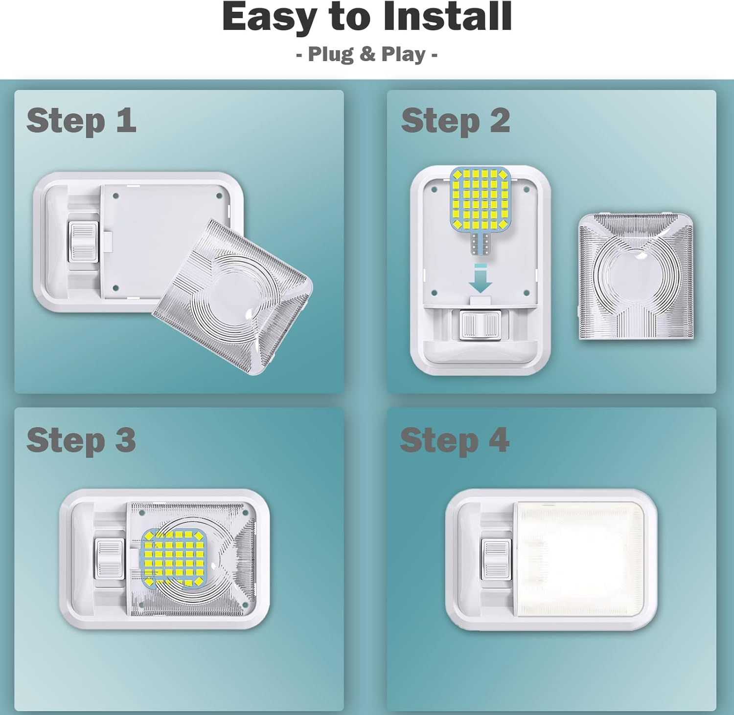 20PCS T10 921 922 912 194 RV Interior LED Light Bulbs, Super Bright LED Bulbs Replacement Lighting 36-SMD 2835 6500K White for 12V RV Camper Trailer Motorhome Boat Dome Car Marine Ceiling Indoor Light - 20Pcs Bright Cool White 6000K-6500K image number 2