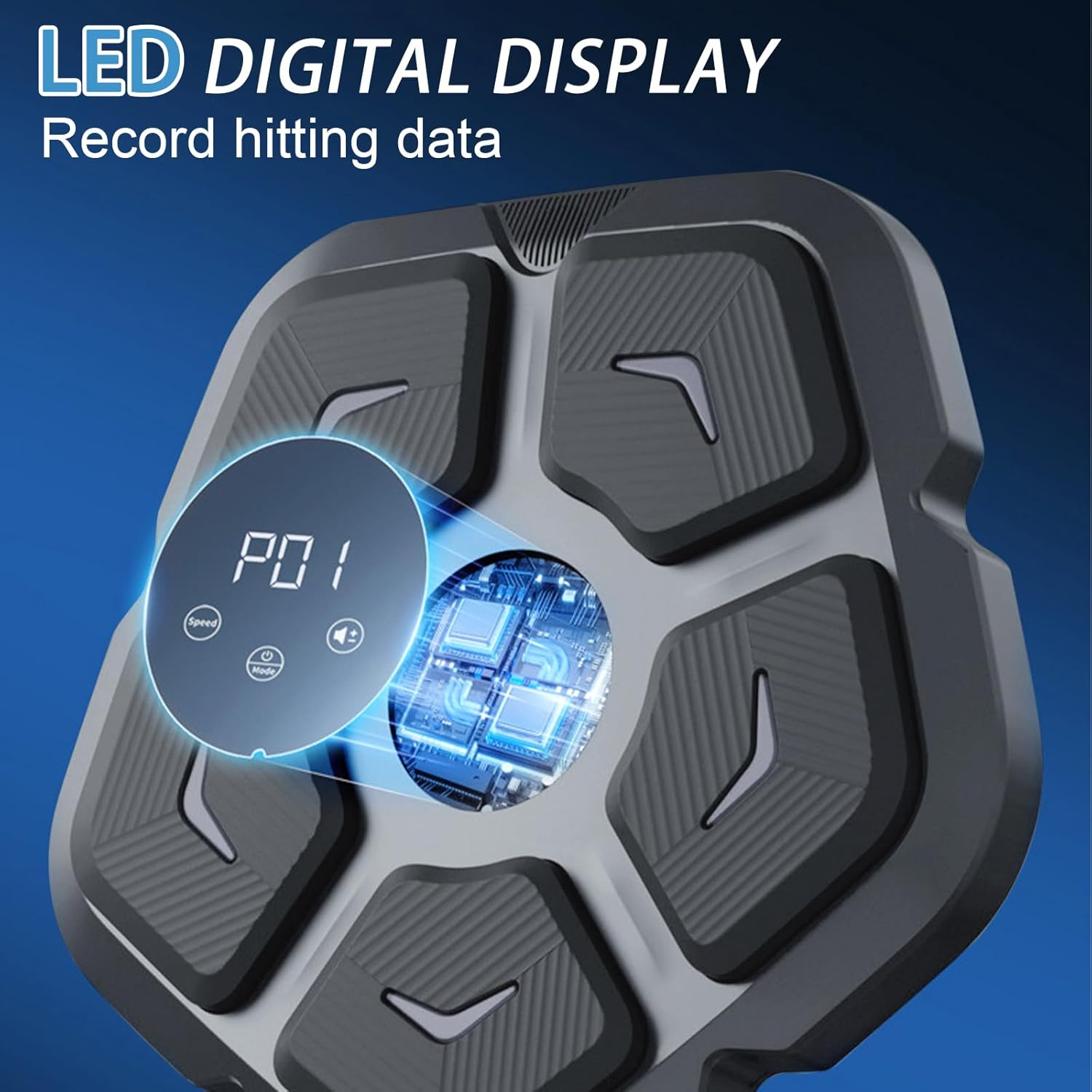 Smart Music Boxing Machine with Boxing Gloves, Musical Electronic Boxing Machine, Punch Music Workout Machine, Wall Mounted Bluetooth Music Boxing Trainer with 9 Training Modes for Home Indoor Gym image number 6