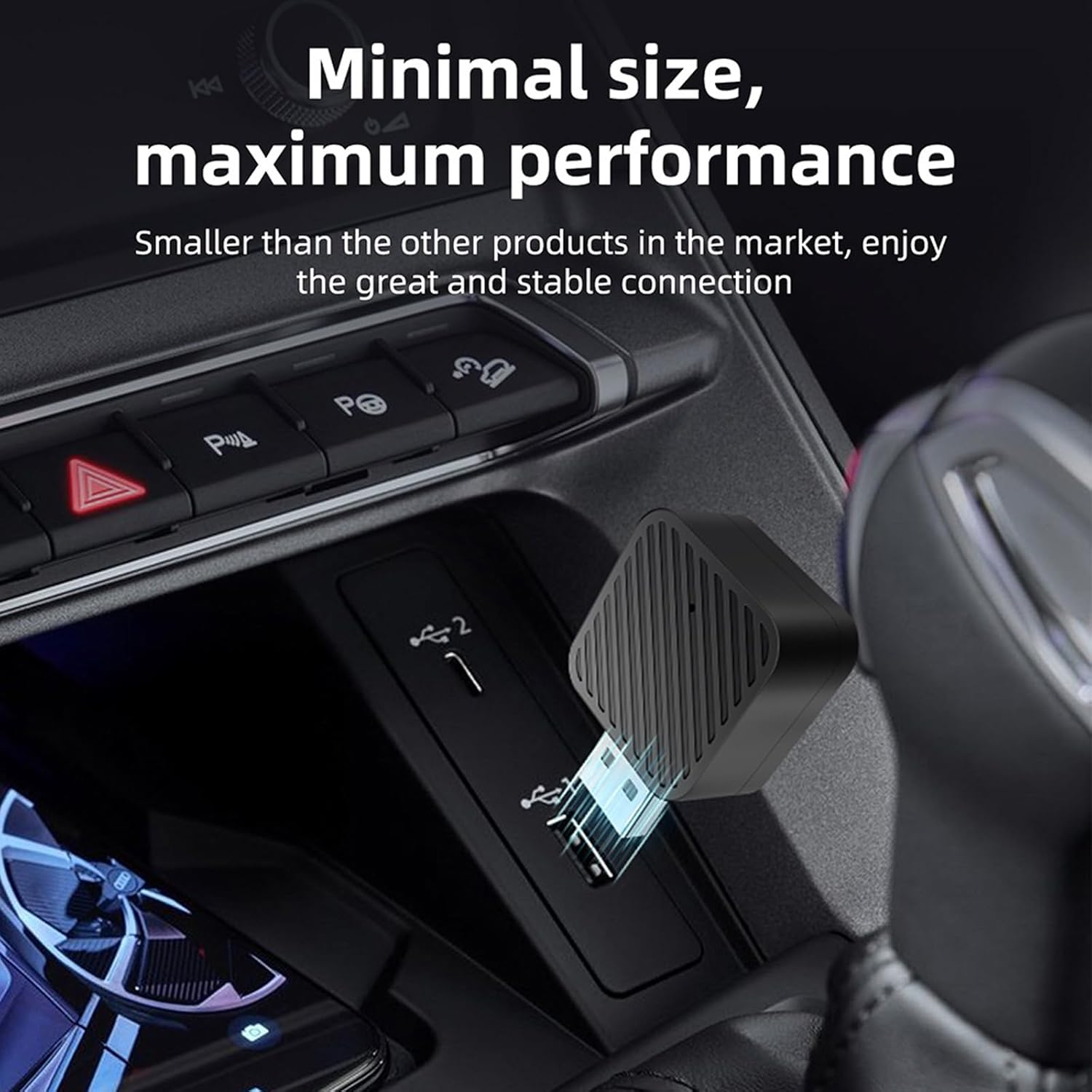 Mini Wireless Carplay Adapter,Android Auto,Plug & Play for Apple Carplay Wireless Adapter,Cordless Apple Play, and Android Auto USB-A/C Support,For Iphone,Android image number 1