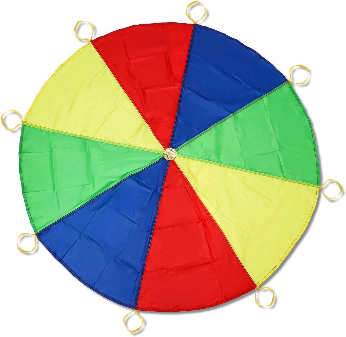 Parachute Toys, Rainbow Parachute with Diameter 1.85 M for Kids Kids Parachute with Handles for 6-8 People for Indoor and Outdoor Team Games image number 5