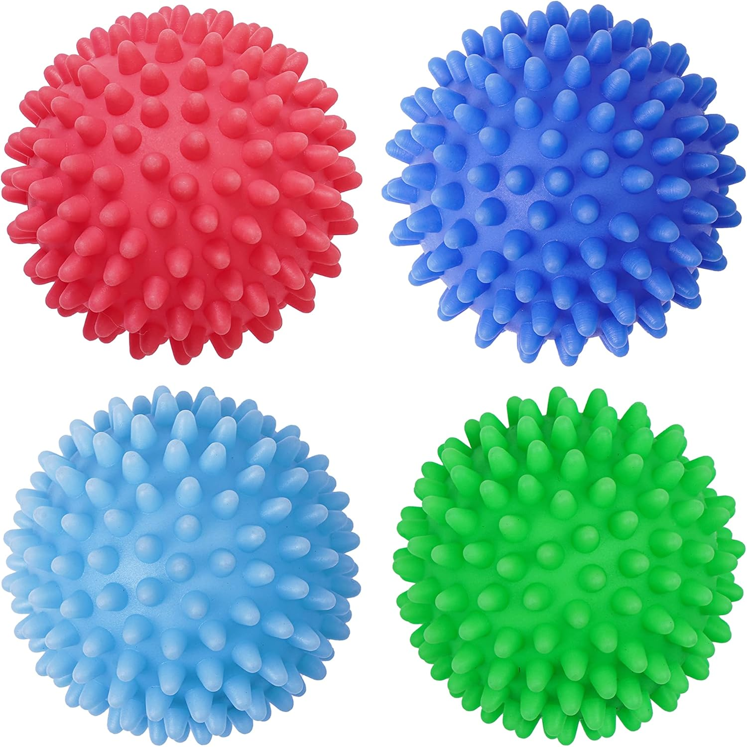 Reusable Laundry Dryer Balls - Eco Friendly Fabric Softener Alternatives Soften and Fluff Laundry Wrinkle Release(Set of 4 Random Color)