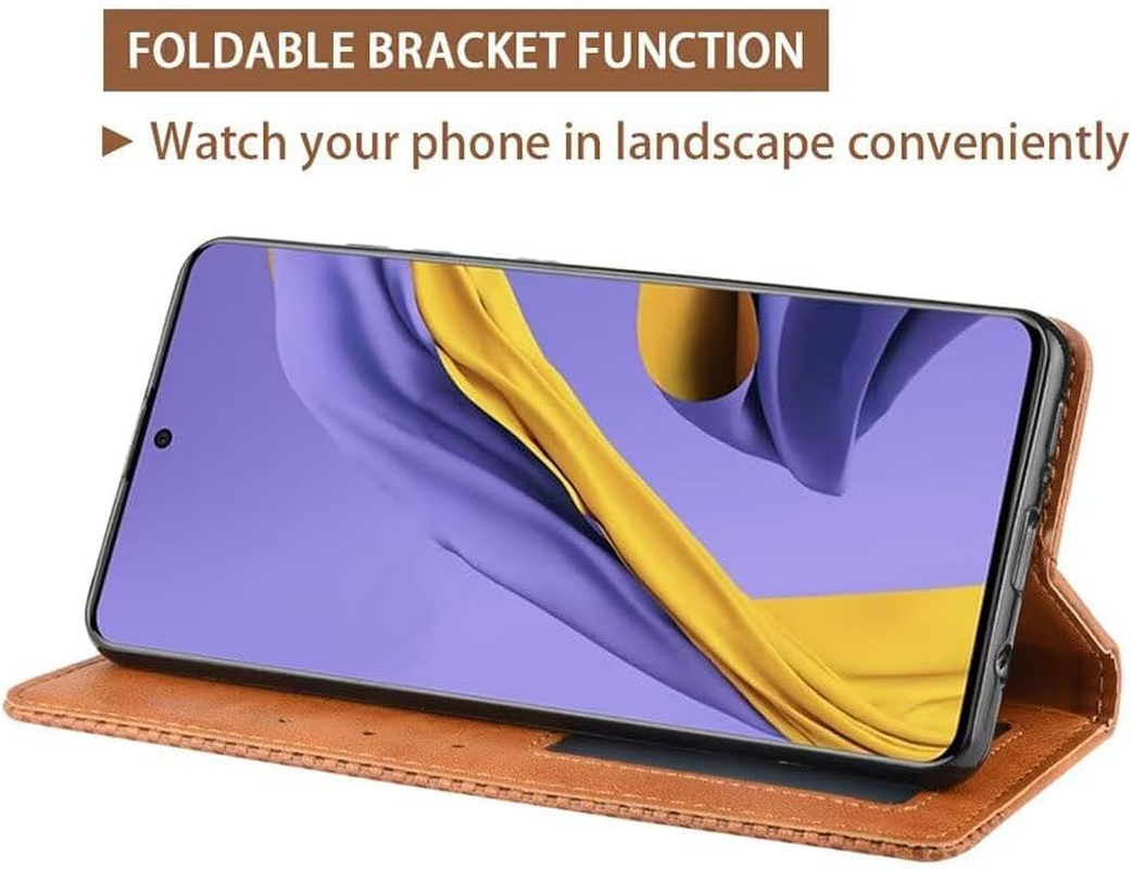 EASSGU Mobile Phone Case for Nubia Focus 5G (6.56 Inches) Flip Folio PU Leather Magnetic Switch Protective Case, [3 Card Slots] [1 Wallet] Stand Case - Black image number 3