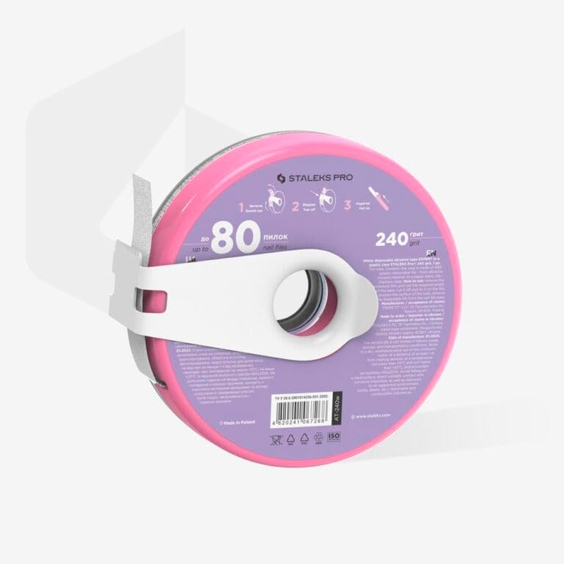 STALEKS PRO BOBBINAIL Donut File Dispenser with White Adhesive File Refill Expert (&lrm;Donuts + Refill) (240 Grit) image number 3