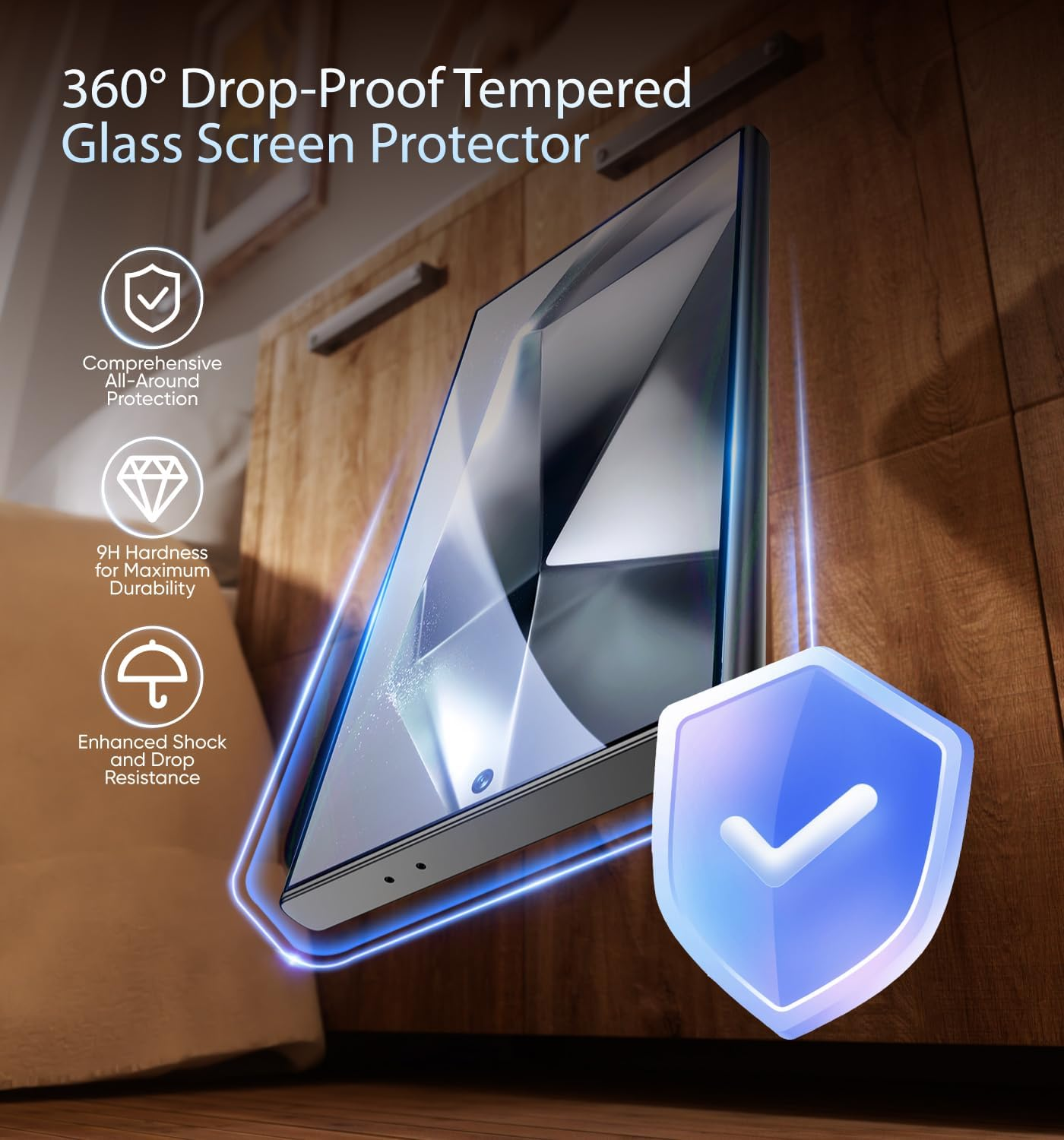 MAGIC JOHN 3Rd Gen Upgraded for Samsung Galaxy S24 Ultra Screen Protector 6.8 Inch, HD Clear, Shatterproof Tempered Film, Auto Dust-Elimination, Bubble Free, Easy Installation, 2 Pack image number 4