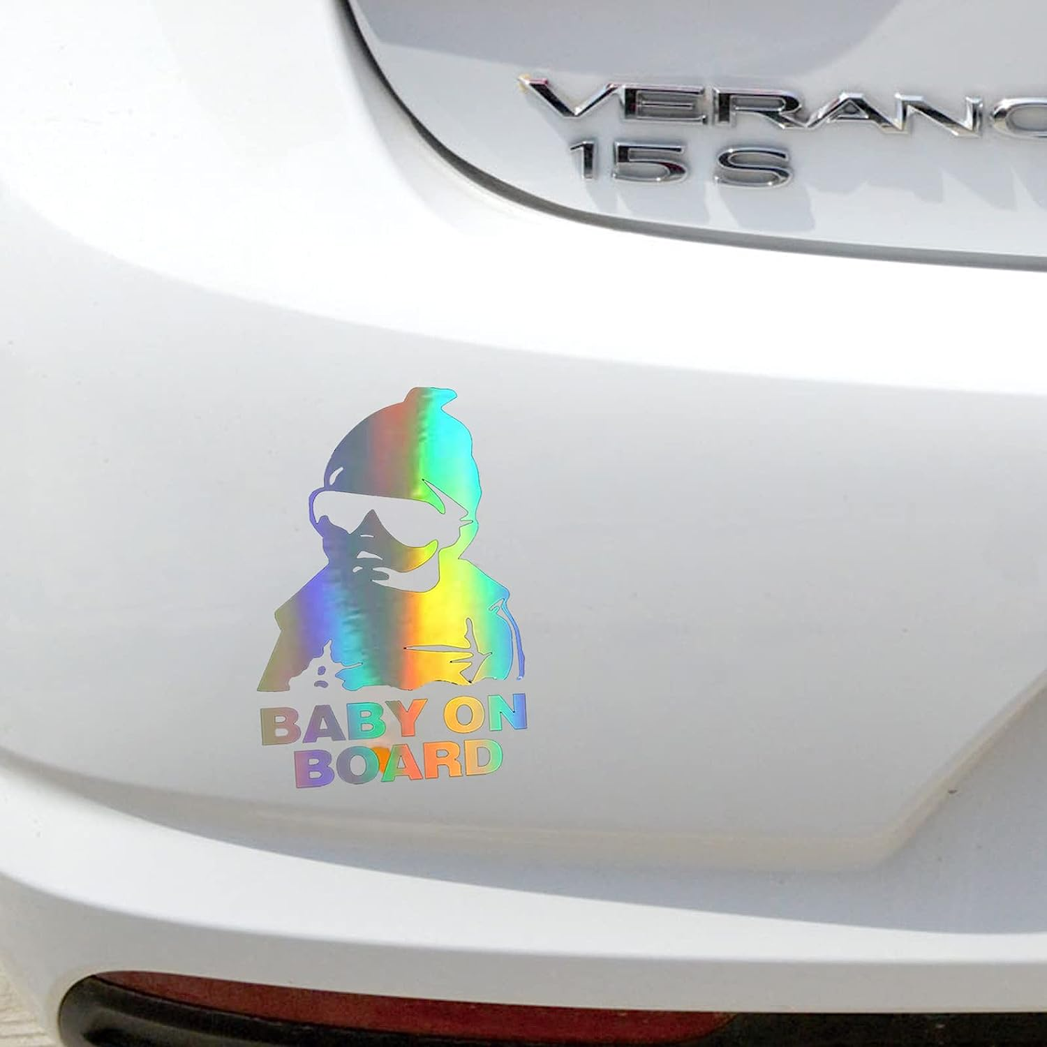 4Pcs Baby on Board Sticker for Cars Baby Safety Warning Sign Colorful Reflective Sign Stickers Car Rear Window Stickers Strong Adhesive Waterproof Sunscreen image number 5