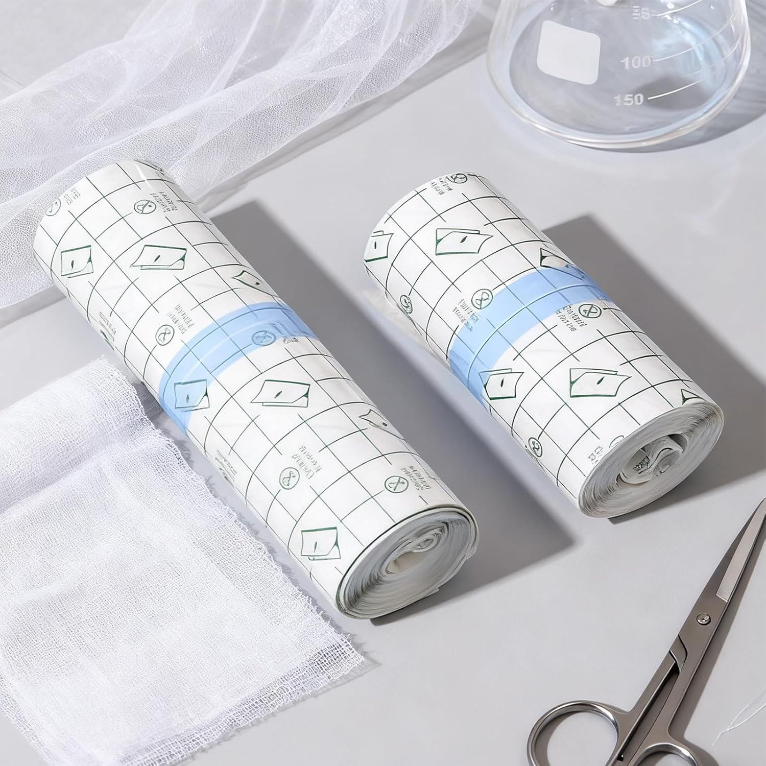 2Pcs Second Skin Roll, Second Skin Tattoo Wrap, Waterproof Transparent Film, Suitable for Initial Tattoo Recovery Care, Swimming and Shower image number 2