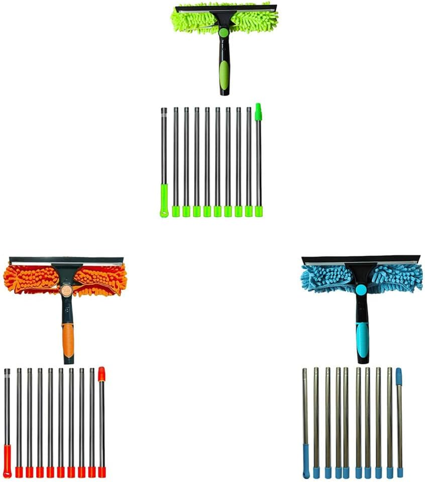 IOIUSKKU Extendable Window Cleaner Pole 5M Telescopic Extension Long Reach Window Cleaning Equipment ABS Window Cleaning Pole, A - C image number 2