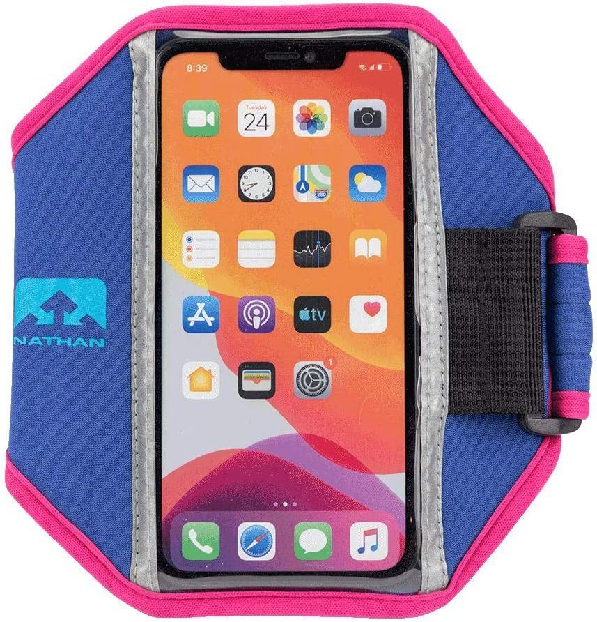 Nathan Running Armband Super 5K Universal Fitting. Perfect for Running, Biking, Hiking and More. Iphone, Samsung, Note, Galaxy. Arm Band Phone Carrier.