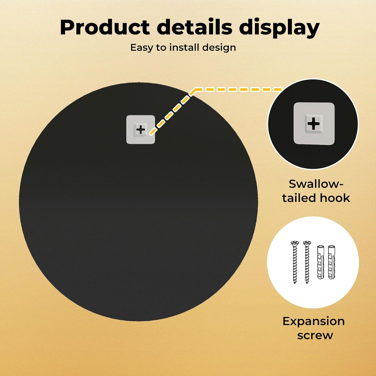 Levede Wall Mirror Frameless 50X50Cm Round, Explosion-Proof Bathroom Mirror with Dovetail Hook,3.5Mm Tempered Glass, HD Reflection,Safe Design,For Bedroom, Living Room, Entryway, Modern Home Decor image number 2