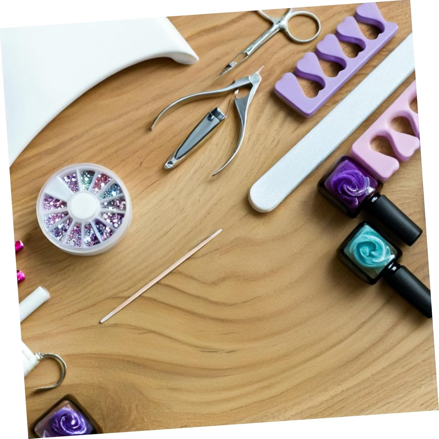 1200Pcs Double-Pointed Cotton Swabs 10Cm Wooden Handle Thin Pointed Tips Precision Manicure Cleansing Sticks for Nail Art Makeup and Electronic Cleaning image number 1