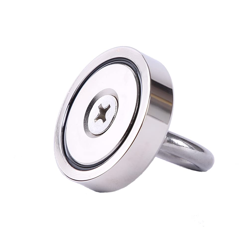 Fishing Magnets 200Lb Pull Force,Strong Retrieval Magnet N52 Neodymium Powerful for Fish and Magnetic Recovery Salvage Single Sided 2 Pcs/Pack image number 4