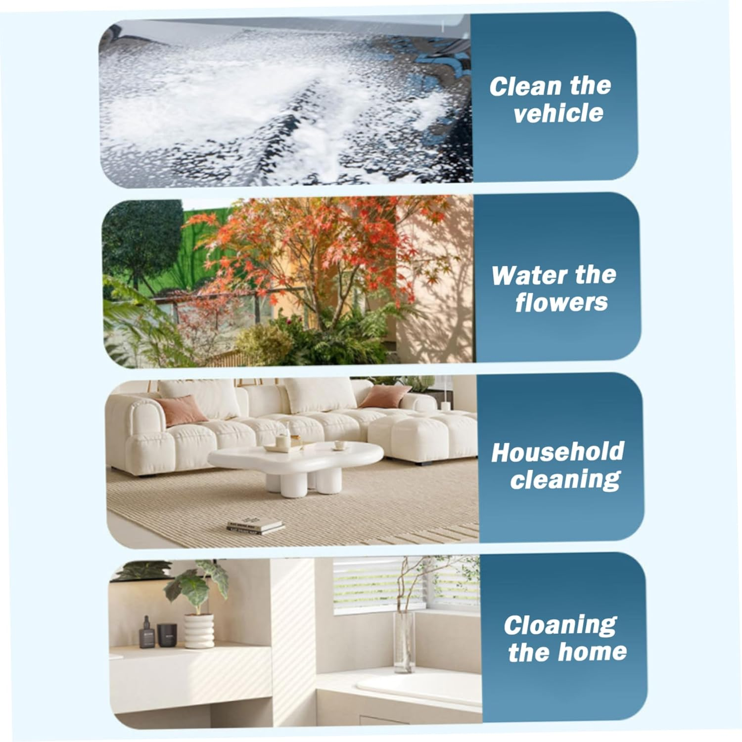 2L Car Foam Sprayer, Hand Pressure Snow Foam Bottle, Automatic Spray Snow Sprayer, Clear Pump for Car Cleaning, Garden Watering image number 4