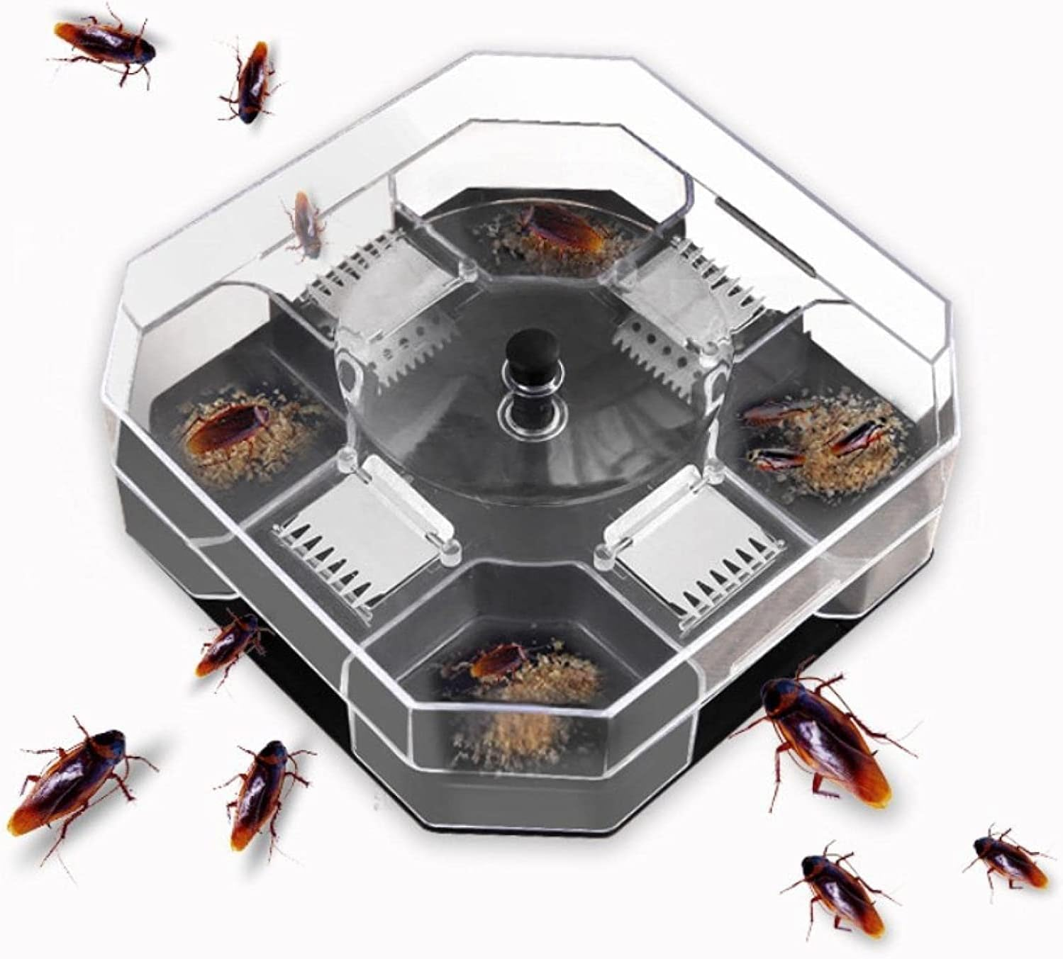 Plastic Cockroach Trap Box Roach Catcher Trap, 1Pc Plastic Cockroach Pests Catcher Box,Reusable Roach Trap Cockroach Catcher Trap Roach Trap Cockroach Trap Box,Plastic Roach Trap Box Cockroach Killer image number 2