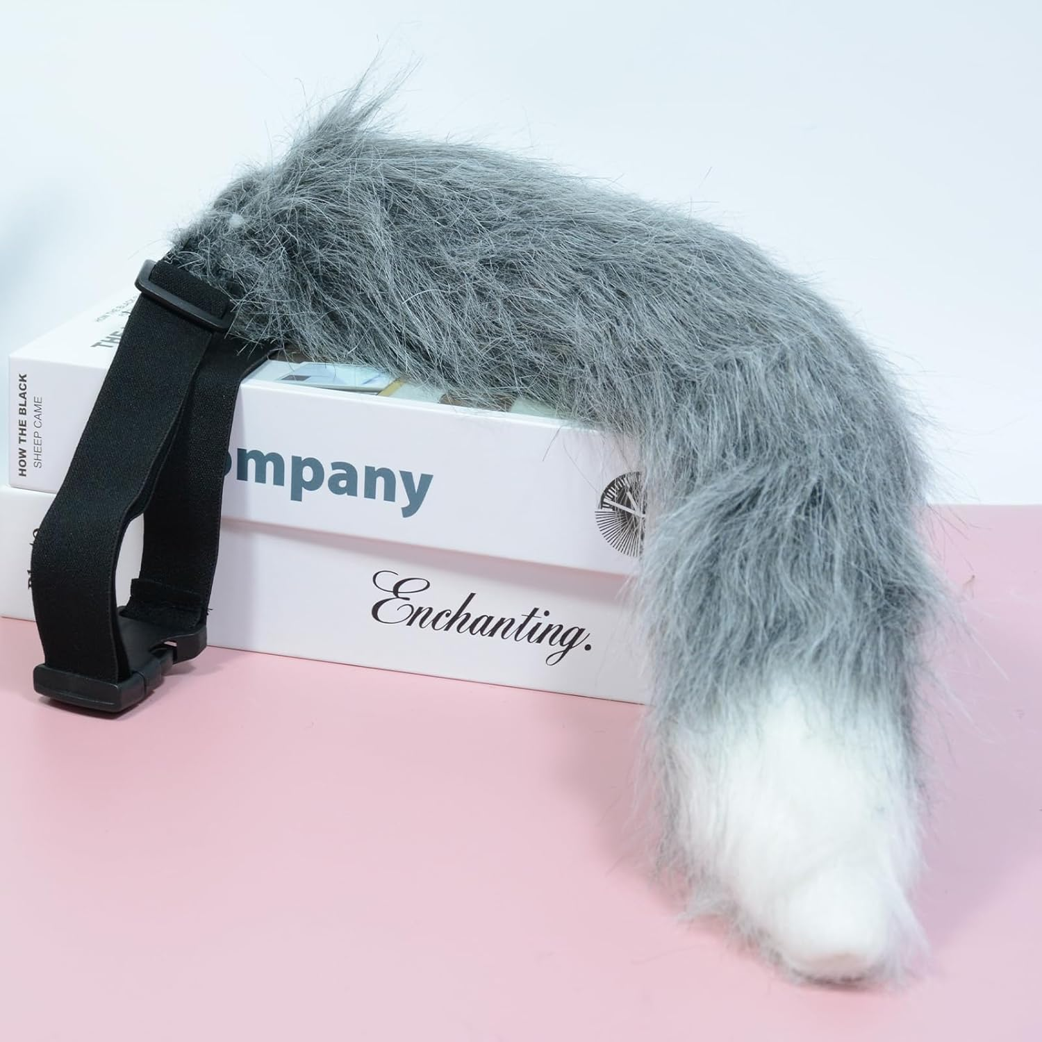 Furry Costume Wolf Costume for Girls Adult Kids Includes Fox Tail Plush Mask and Plush Paw Gloves Perfect for Halloween Costume Parties Christmas Events(Grey) image number 1