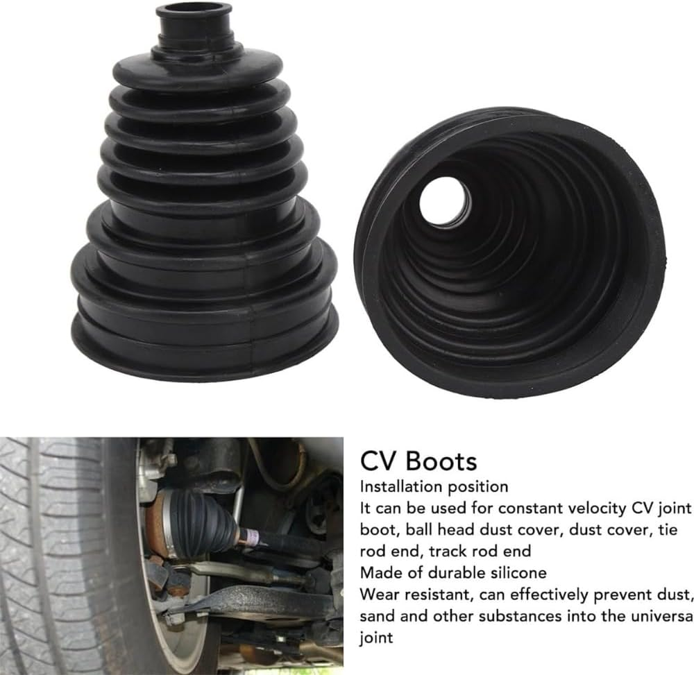 2PCS Universal Highly Flexible CV Boots Set Silicone Constant Velocity Joint Boot Drive Shaft End Cover for Cars image number 6