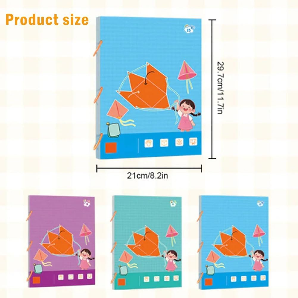 Pull String 3D Geometry Learning Book,3D Geometry Learning Book,Geometrys Learn Kit Teach Volume & Surface Area Formulas Exploration,Interactive Safe Braided Rope Design with Pop-Up Models image number 6