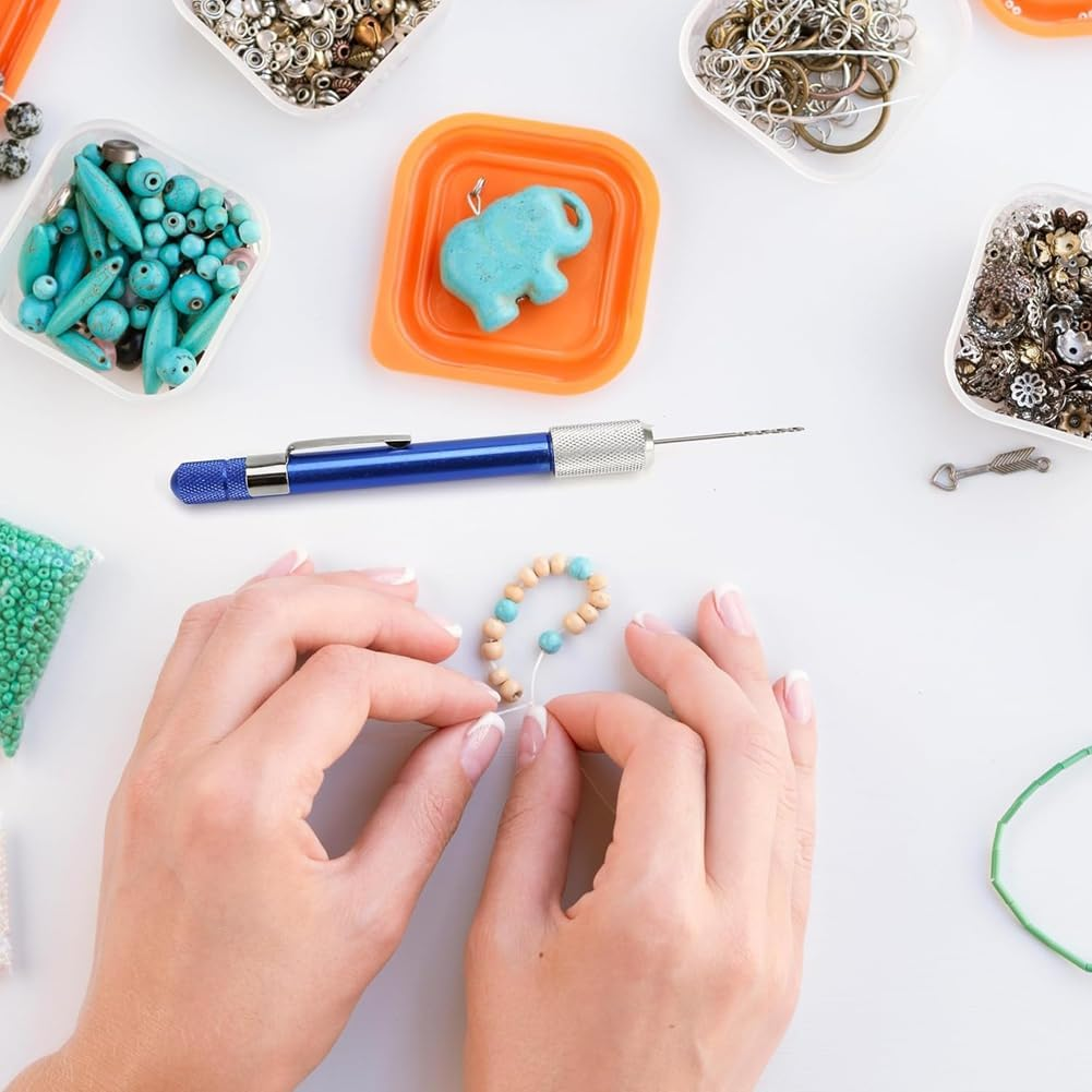 21PCS Carburetor Jet Drill Bits Pin Vise Set, for Jewelry Bead Making Crafts Orifice Drilling Wood DIY Carving image number 2