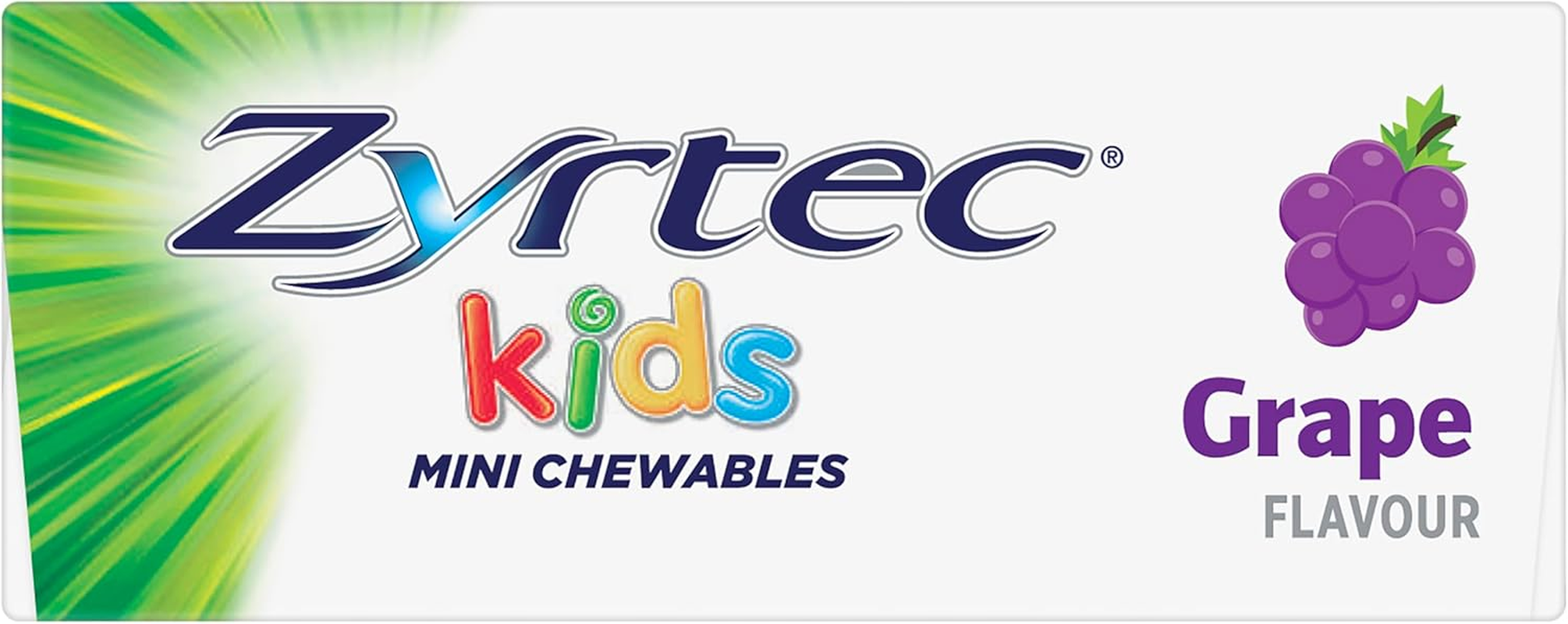 Zyrtec Grape Chewable Allergy 20 Tablets for Kids image number 5