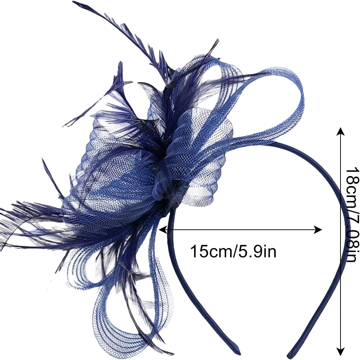 Hat Headband | Fascinator Headwear,Small Hat Mesh Headpieces Hair Accessories for Daily Use Girls Women Outdoor Festival Costume Gathering Social Events Weddings Home image number 6