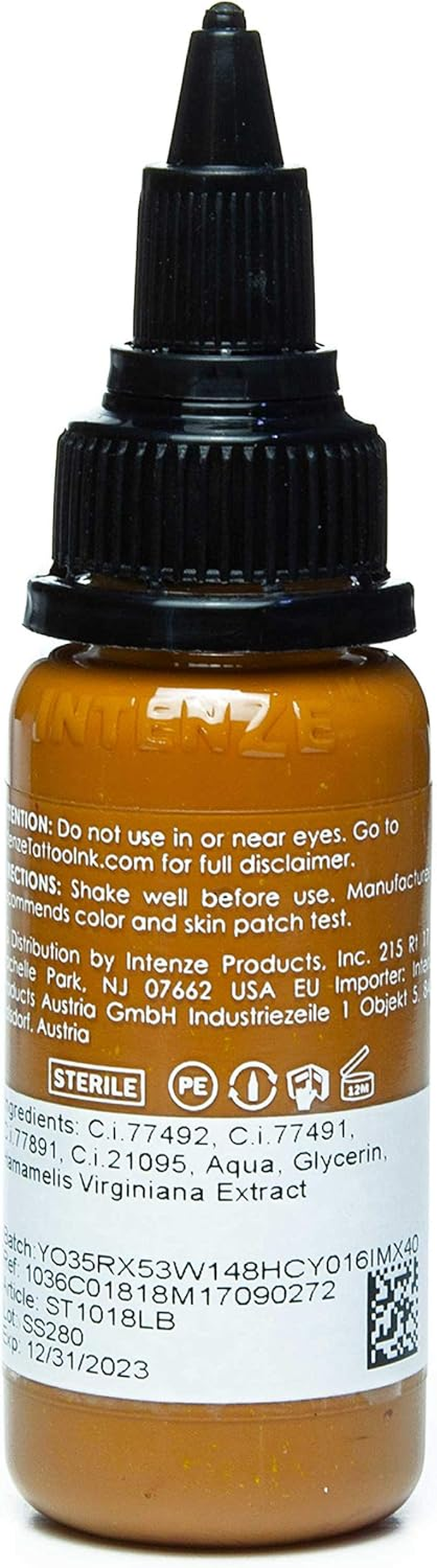 Intenze Sterile Tattoo Ink Color 1Oz 1Oz Bottle Light Brown image number 3