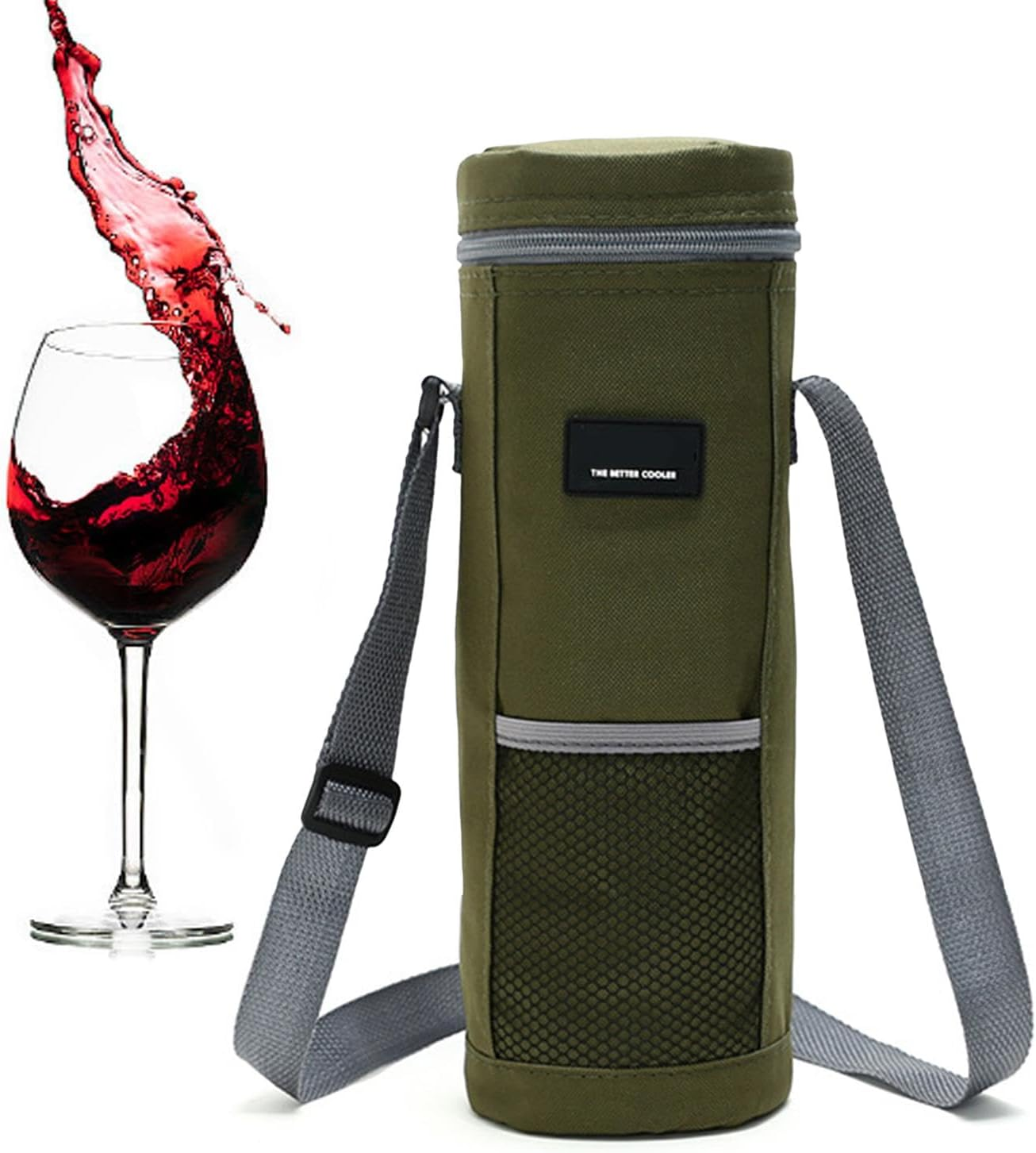 Wine Cooler Bag,Wine Tote Drink Carrier with Handle Portable Wine Bag - Wine Carrier, Thickened Foldable Camping Tote for Hiking, Camping, Work Lunches and Beach Trips, Camouflage, Refer To