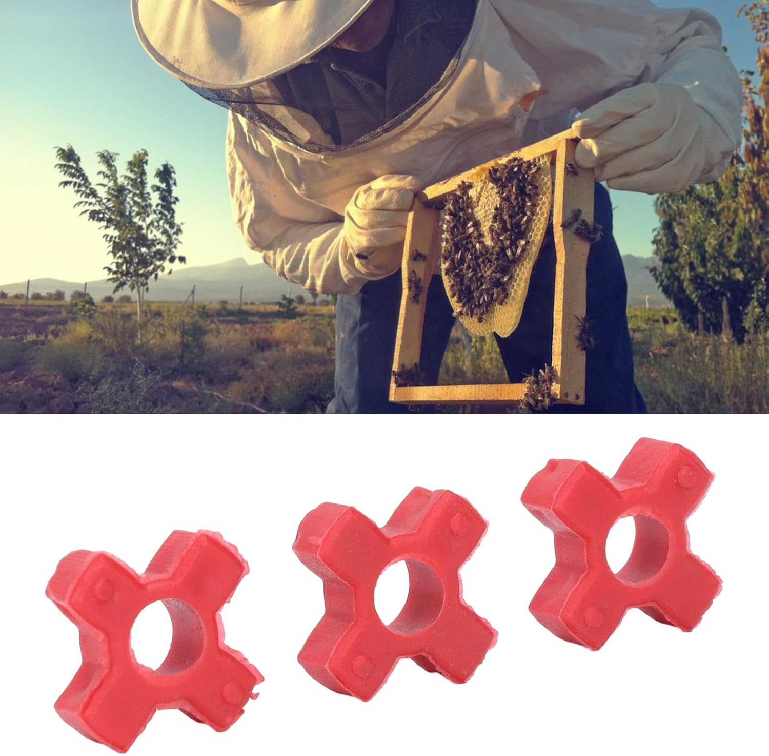 Plastic Bushing Connectors for Electric Honey Extractors, 10PCS Honey Extractor Bushing Connectors, Polyurethane Buffering Pad Connector for Electric Honey Extractor Accessories