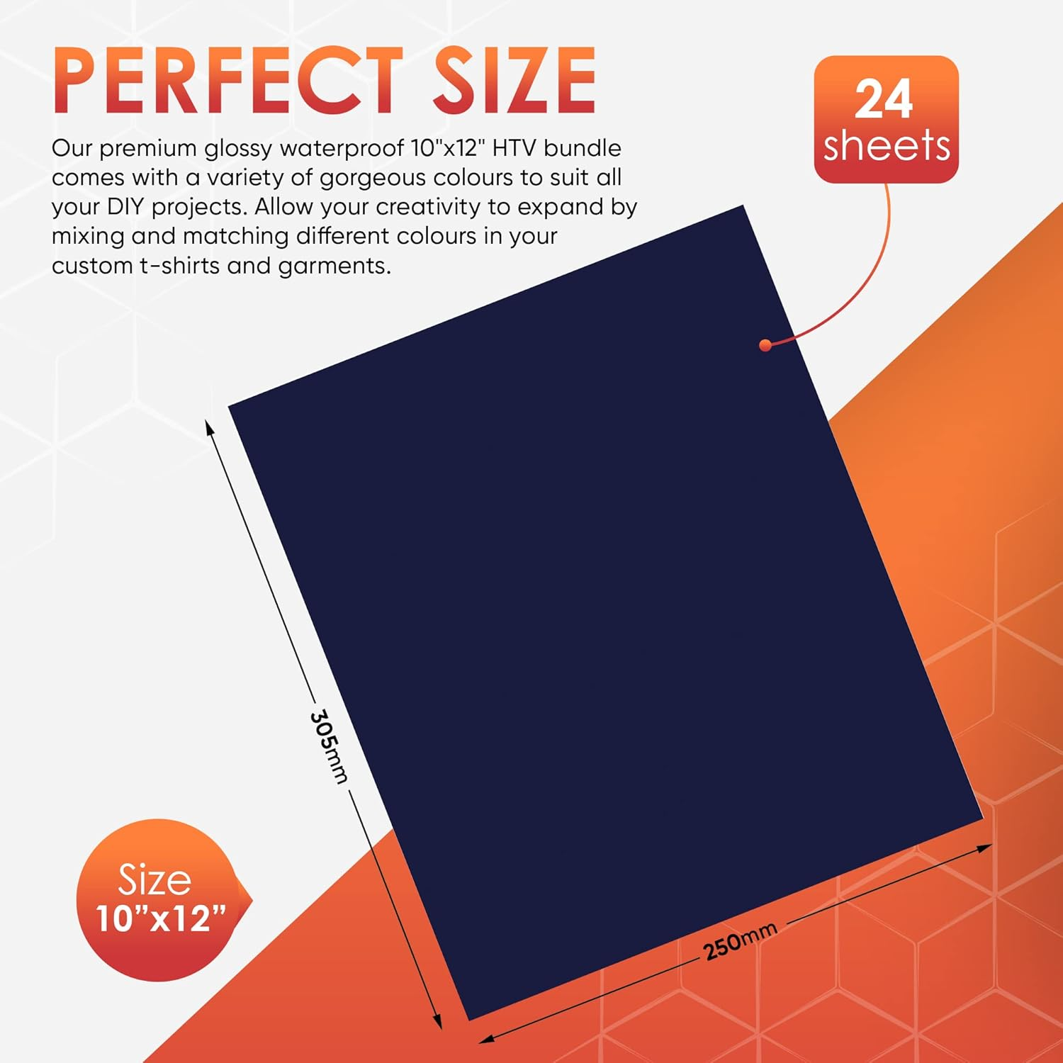 Avarrix Australia HTV Heat Transfer Vinyl Stickers - 10"X12" - 24 Sheets Pack - 20 Colours - Iron on Variety Bundle for Easy Press Heat Press image number 2