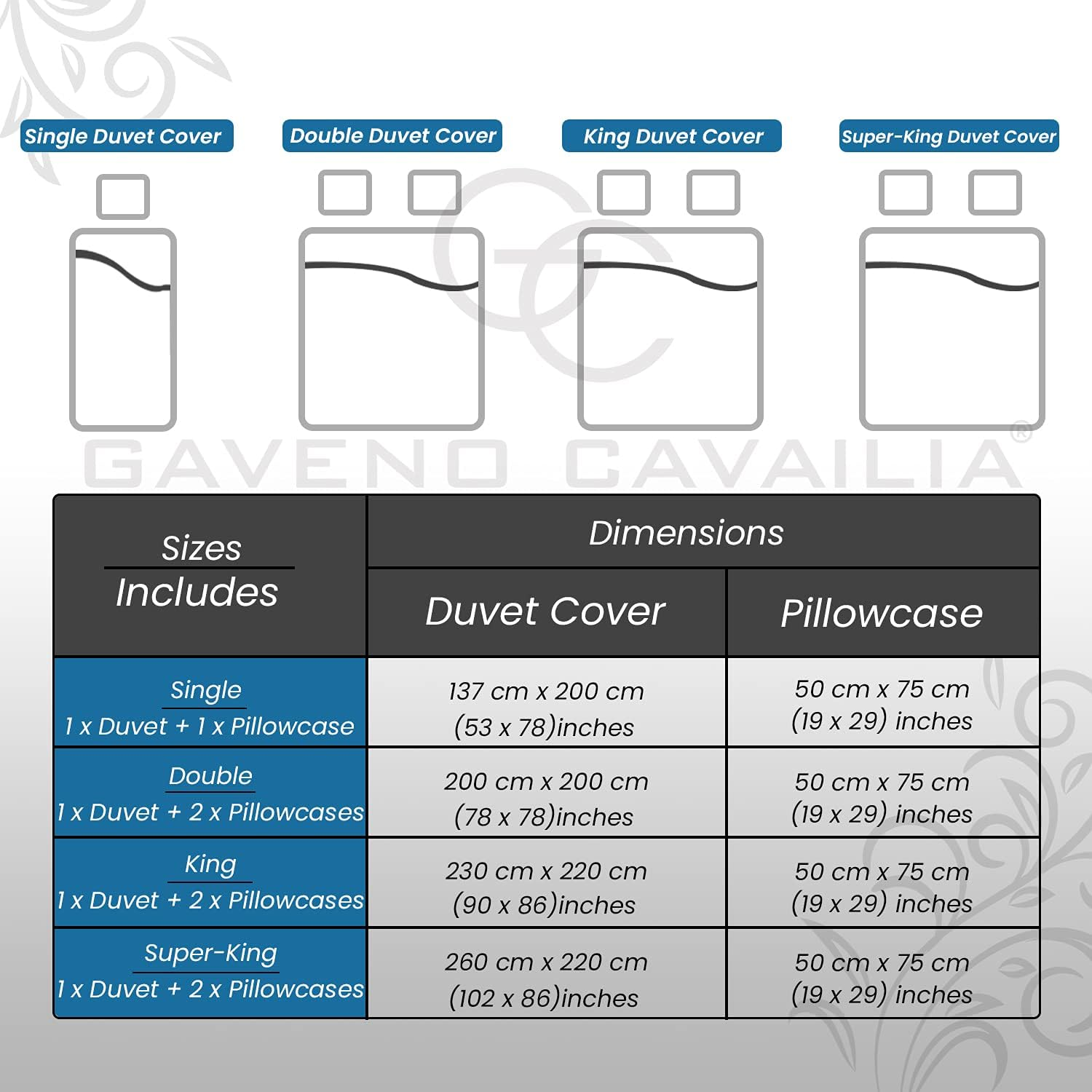 Gaveno Cavailia Premium Bedding Set and Pillowcases, Easycare Reversible Quilt Duvet Cover, Waverly Check Blue, Double Size, 50% Polyester & 50 Cotton image number 4