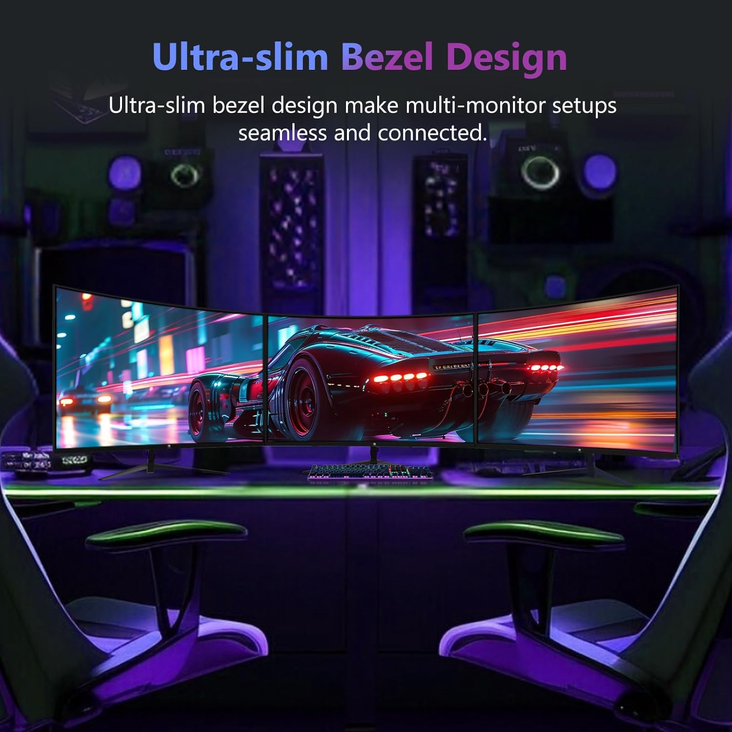 Z-Edge 27 Inch Curved Gaming Monitor 200Hz 1Ms MPRT Full HD 16:9 Curved Screen 350Cd/M&sup2; Brightness, Ultra-Thin Bezel, Freesync, HDMI & Displayport - Black