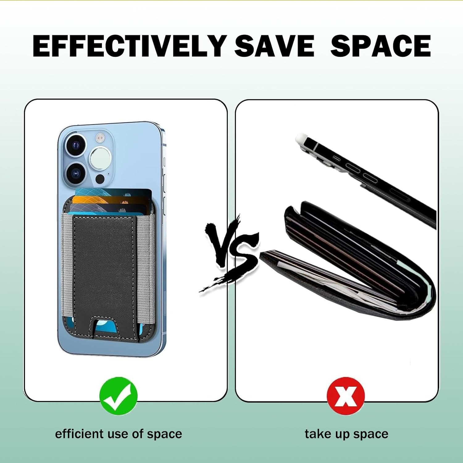 FISH DRAGATE Magnetic Card Wallet, Magsafe Wallet, Magnetic Card Holder Fit 7 Cards, Mag-Safe Leather Wallet, Wallet for 12/13/14 Magsafe Wallet image number 6