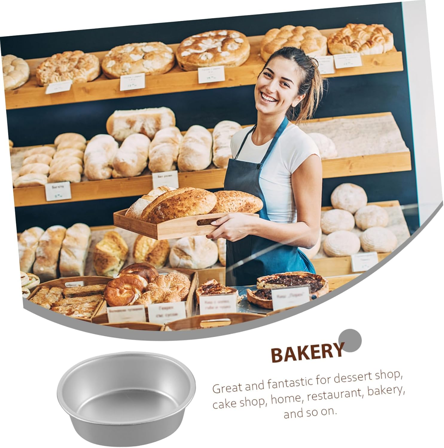 PHENOFICE 4Pcs Aluminum Alloy Cake Pans Non-Stick Baking Molds Oval Metal Cheese Cake Pans Sturdy Bakeware Set for Kitchen Baking image number 4