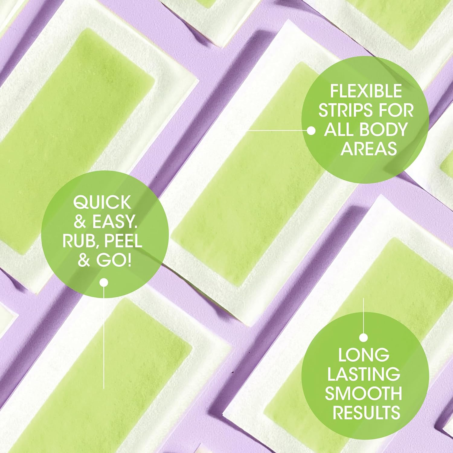 Nad'S Hair Removal Body Wax Strips for Normal Skin, Body Hair Removal, Pack of 20 image number 5