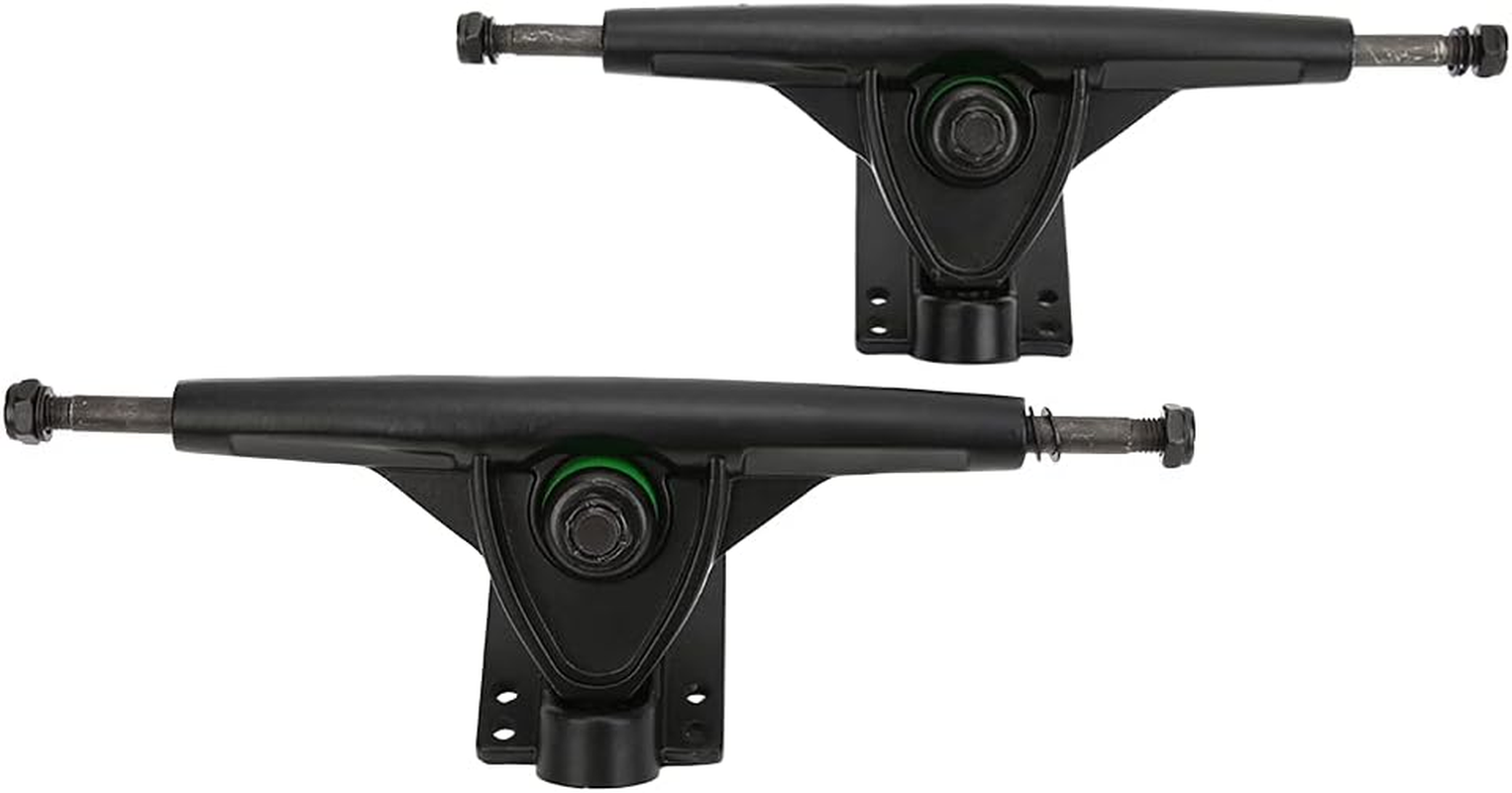 Skateboard Truck, 26X16X8Cm Lightweight Longboard Bracket, 7 Inch 2PCS Black Aluminium Alloy for Longboard Bracket Skateboard, Skateboard Bearings Hardware Combo Starter Kit image number 3