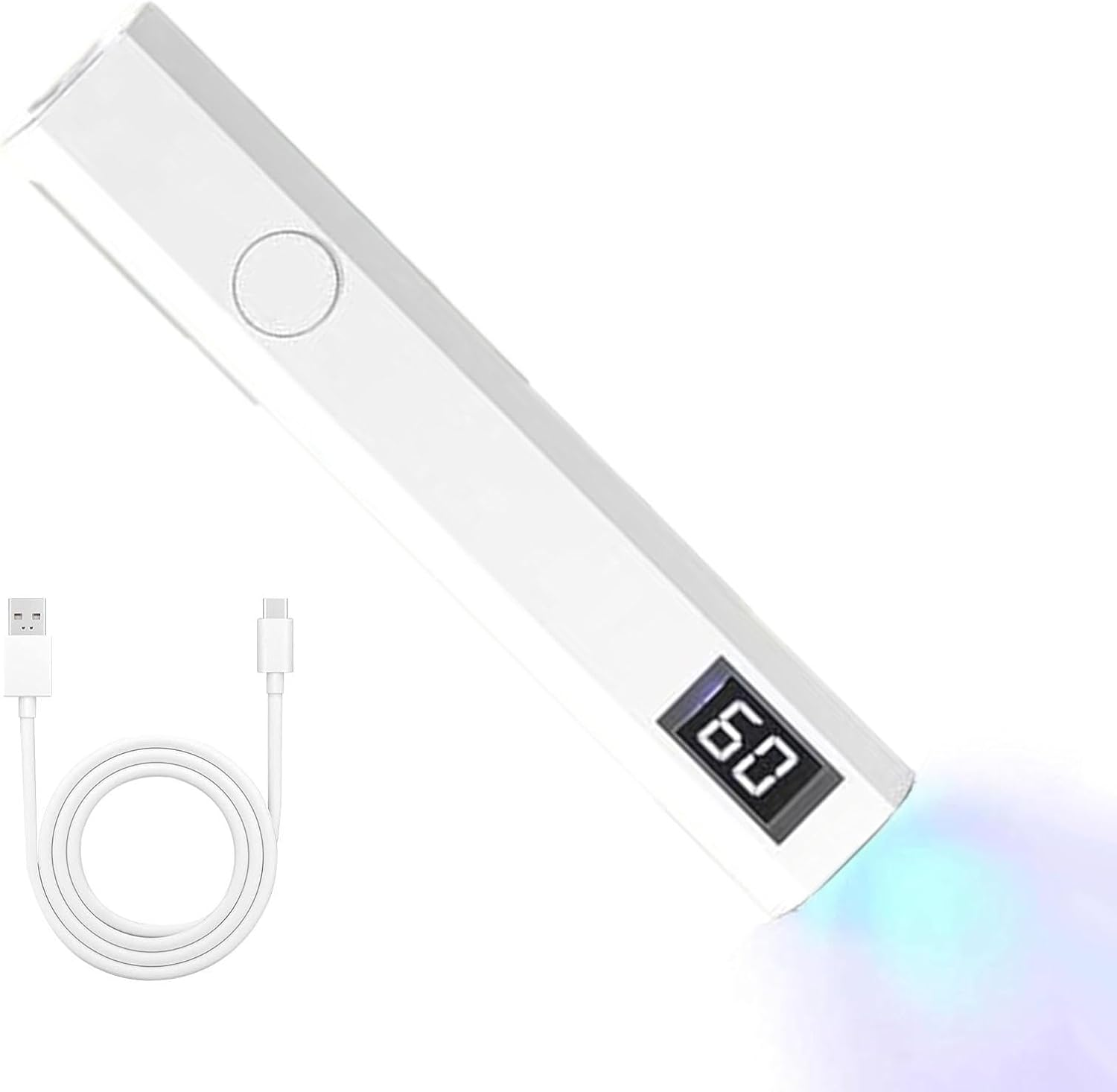 Handheld UV Light for Gel Nails - Small Rechargeable LED Light for Nails | Glue Dryer Lamp with 2 Timer Settings, Cordless Handheld Nail Tool for Adults Women - Green image number 5