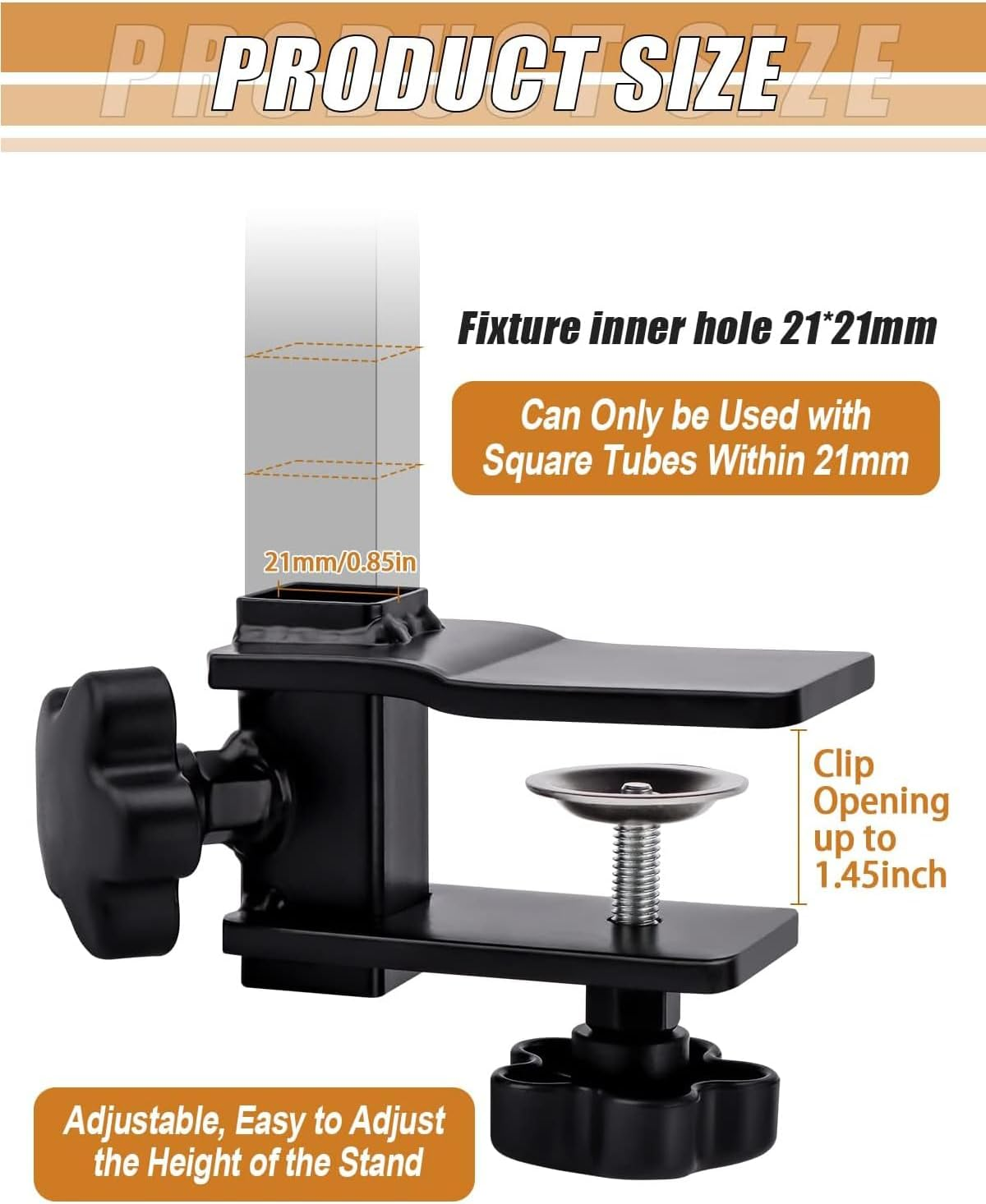 Kalolary Grooming Table Arm Clamps,Grooming Table Arm Clamps, Adjustable Replacement Aid Clamps to Attach Grooming Arms to Tables Accessories image number 5