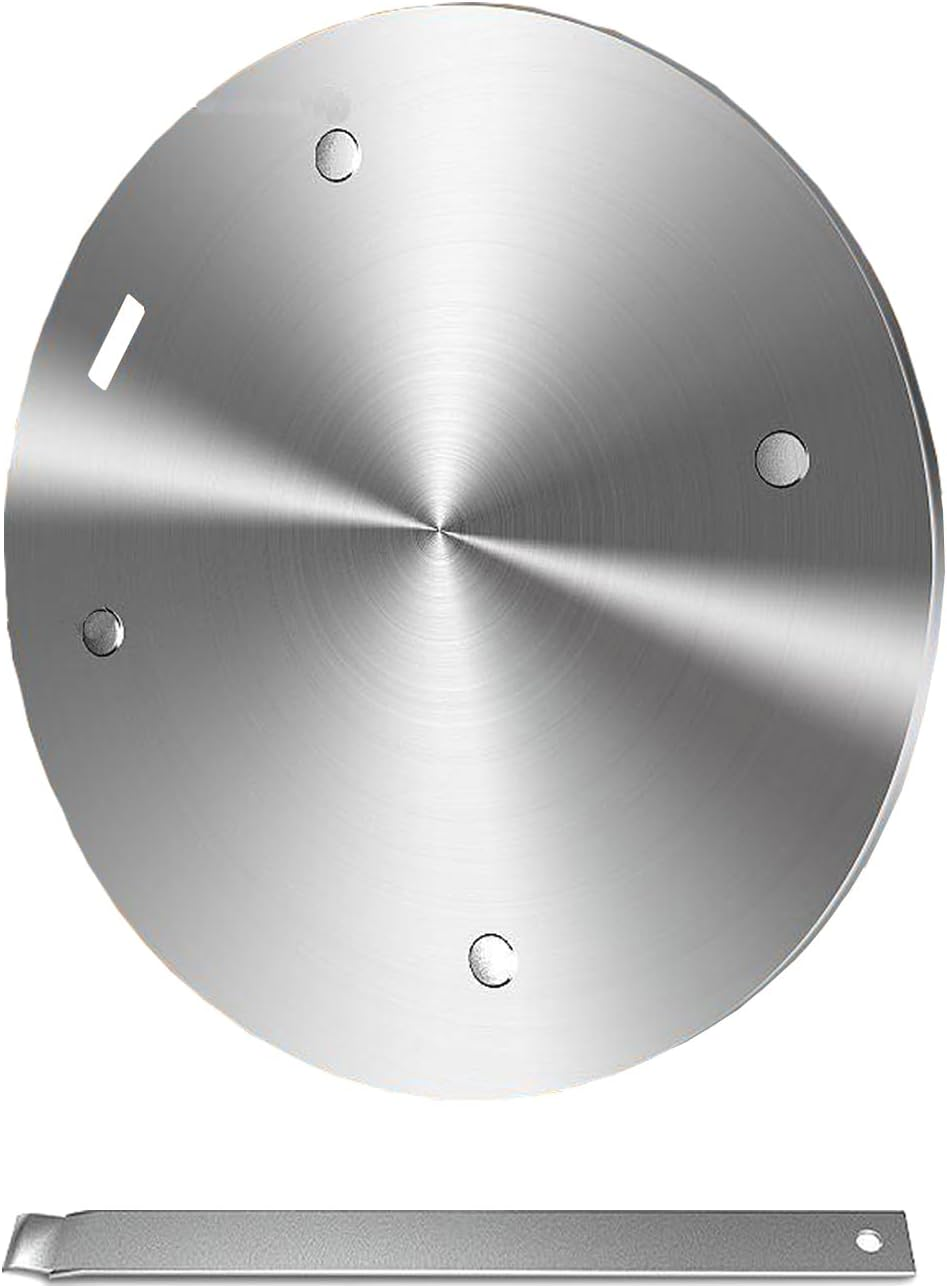 11Inch Heat Diffuser Plate, Grourarty Stainless Steel Cooking Induction Adapter Simmer Plate for Electric Gas Glass Cooktop Hob Ring, Converter with Handle Silver (GR-HDP11-01UK) image number 4