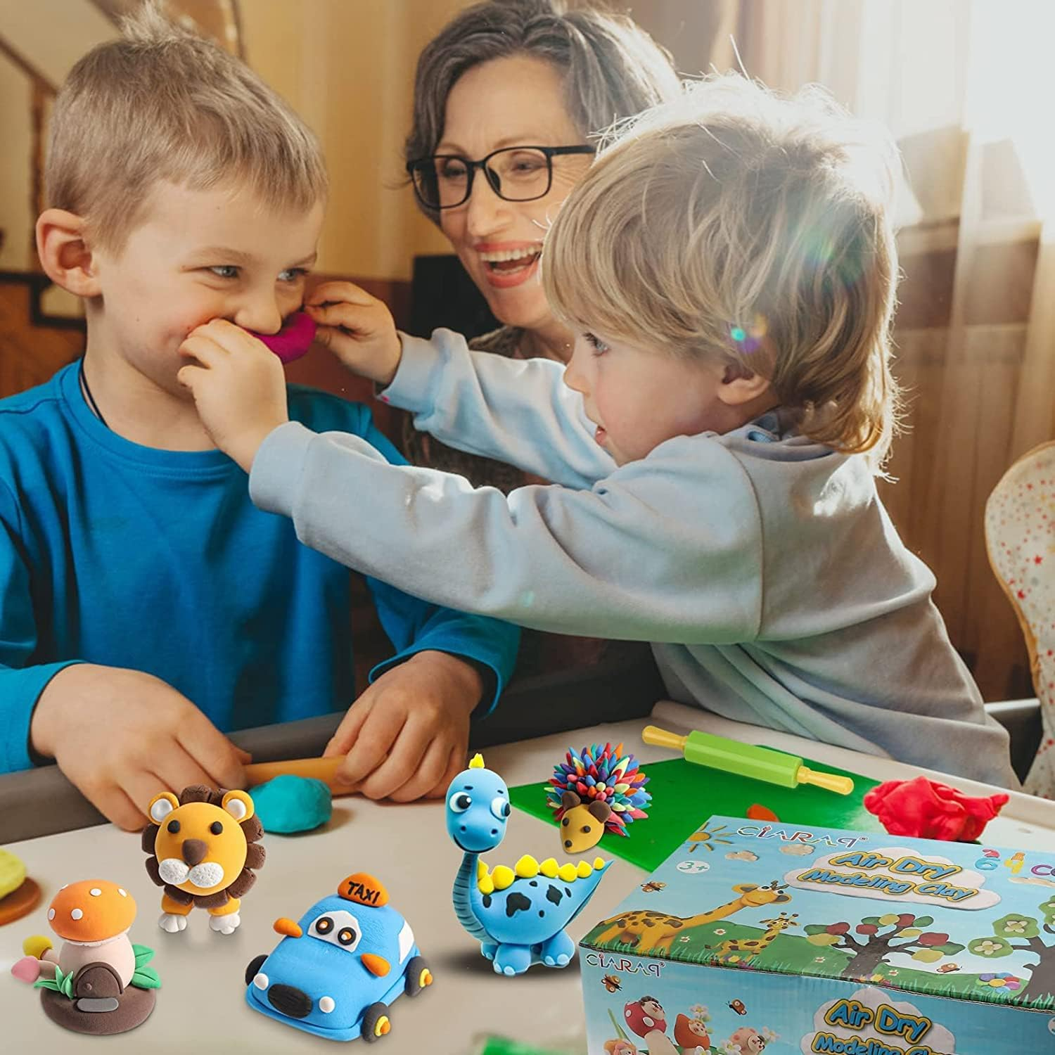 Ciaraq Modeling Clay Kit - 64 Colors Air Dry Ultra Light Clay, Safe & Non-Toxic, Great Kids 4-12 Years&hellip; image number 6