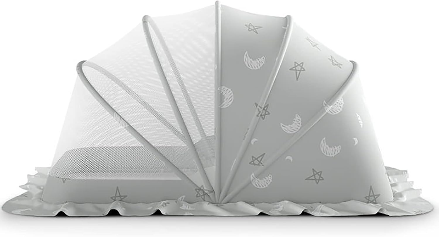 Baby Mosquito Net Bed Tent Kids Portable Folding Crib Cover Bassinet Mosquito Net Cover to Keep Cats Out, Breathable Foldable Cots Bottomless Crib Net Sun Shelter image number 5