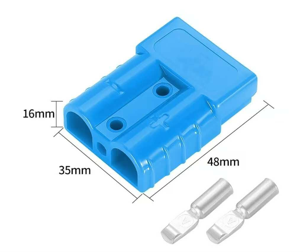 Homepik Co 6 Pack Coloured 50A Anderson Style Plug Connectors &ndash; 2 Blue, 2 Red, 2 Yellow with Copper Contacts | Heavy Duty 12V-24V DC Power Connector Kit for Caravan, Solar, Camping, 4WD