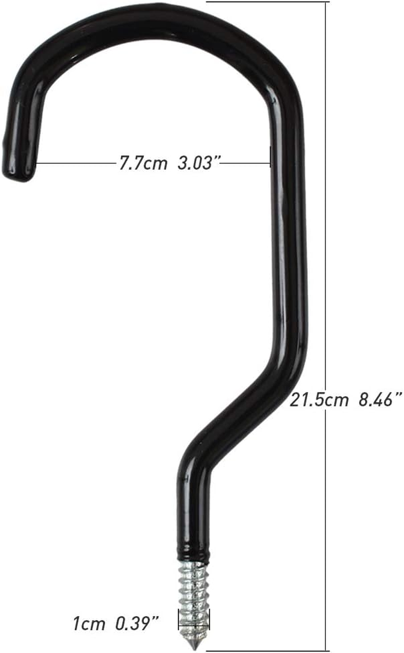 Cozihom 8 Inches Extra Large Mountain Bike Storage Hook Set, Heavy Duty Garage Hook Set Pack of 2 image number 1