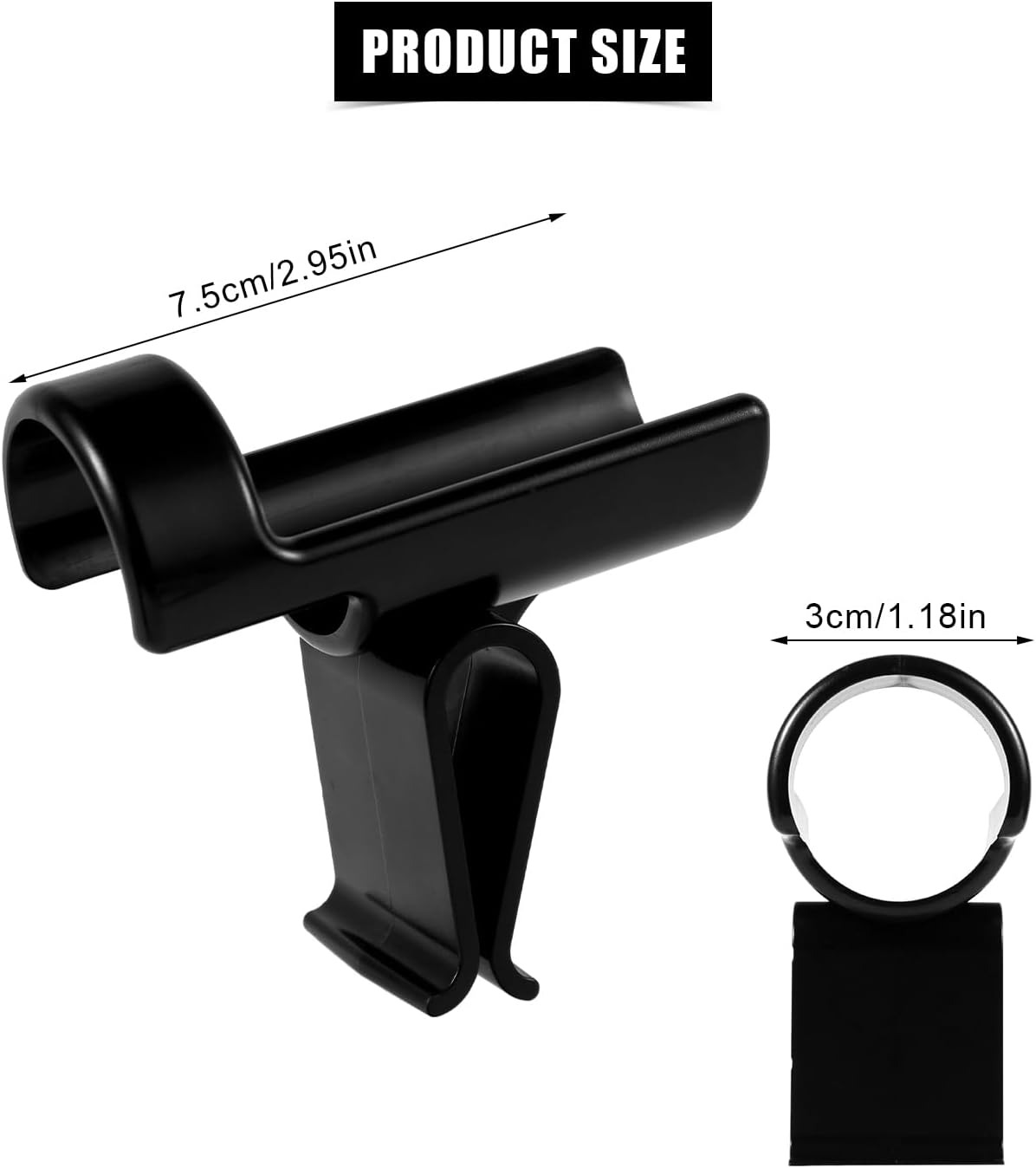 2Pcs Bucket Fishing Rod Holders, Ice Fishing Pole Holders Reliable Bucket Rod Holder for Fishing Bucket Rod Rack for Almost Any Ice Rods on Your Bucket(Black) image number 3